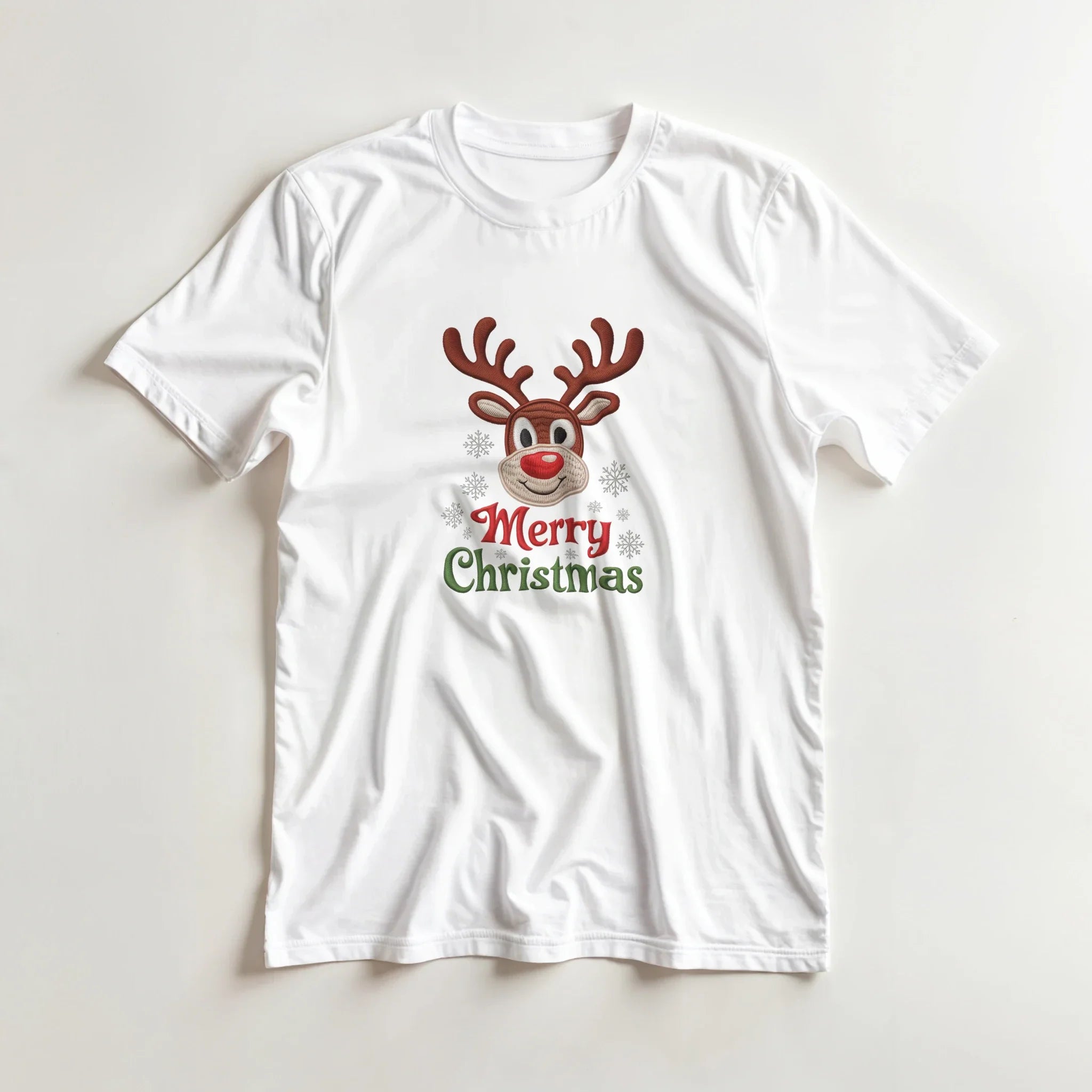 Festive Reindeer Merry Christmas Tee | Holiday Graphic T-Shirt