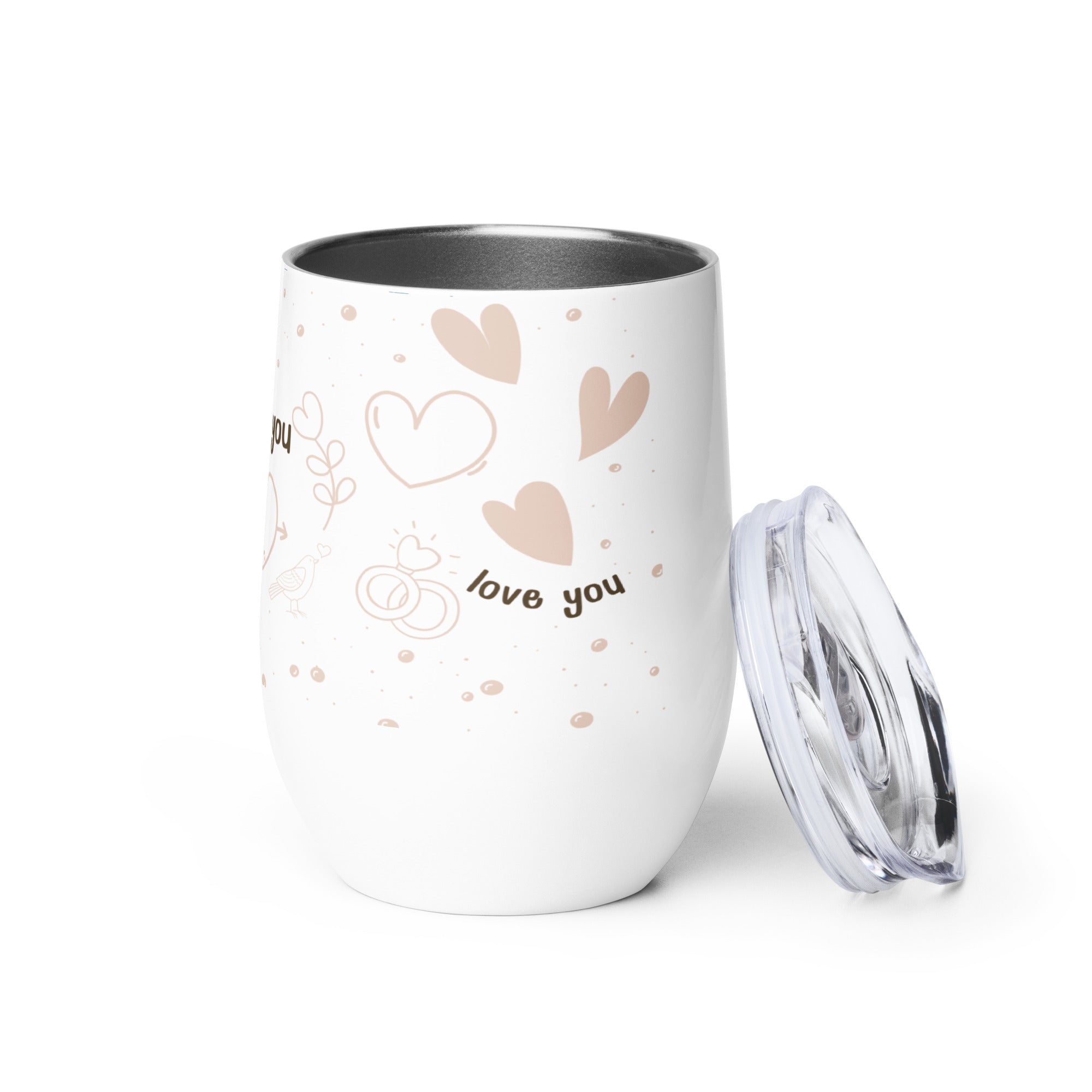Romantic Love You Stainless Steel Wine Tumbler