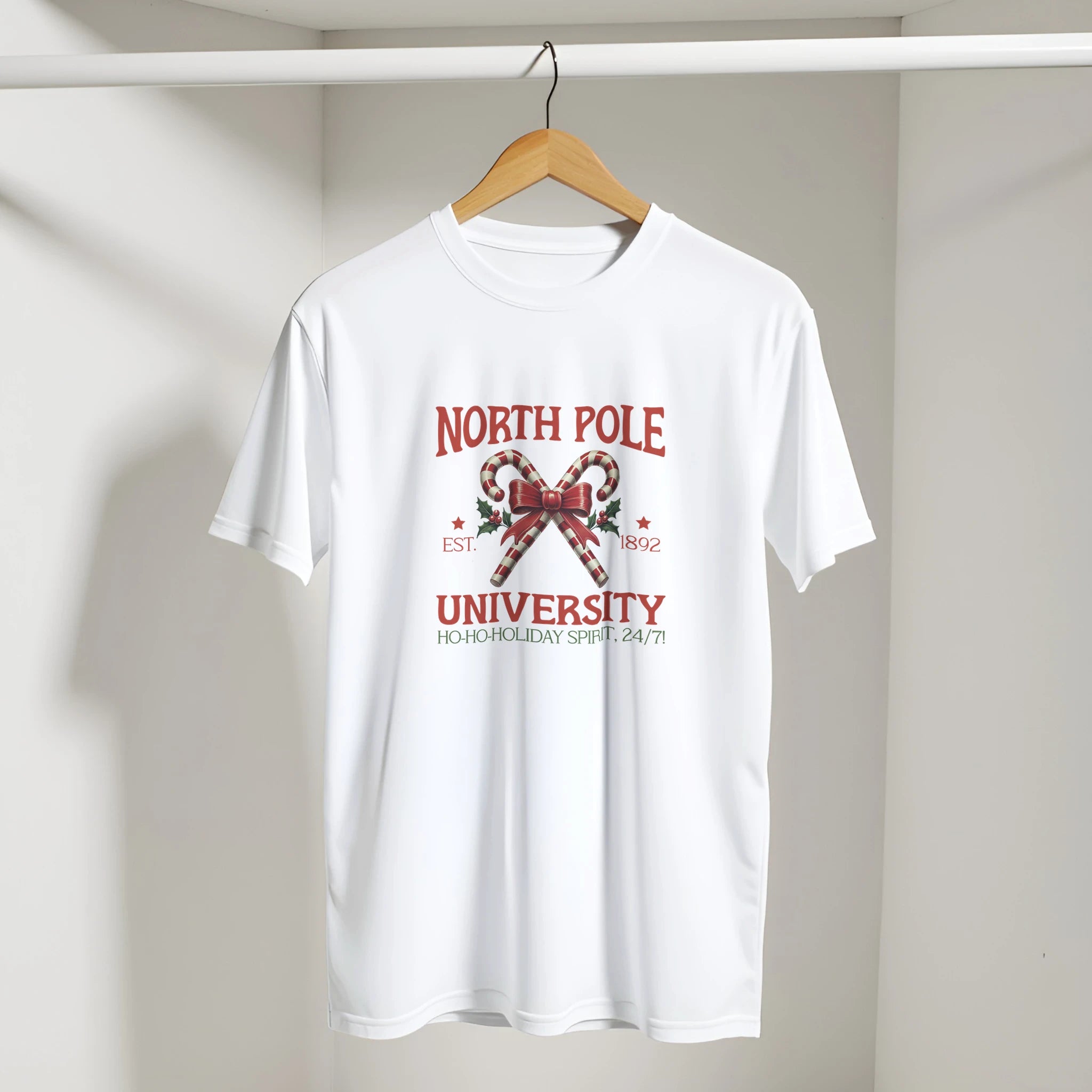 North Pole University Christmas T-Shirt | Gallory Hive