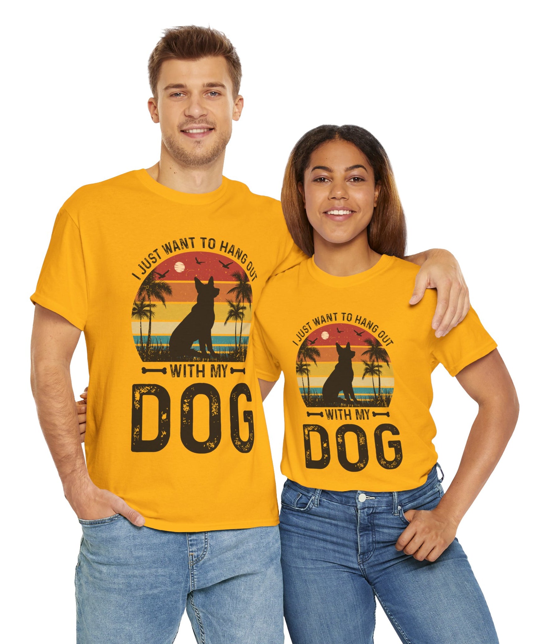 Retro Dog T-Shirt - Beach Hangout Design