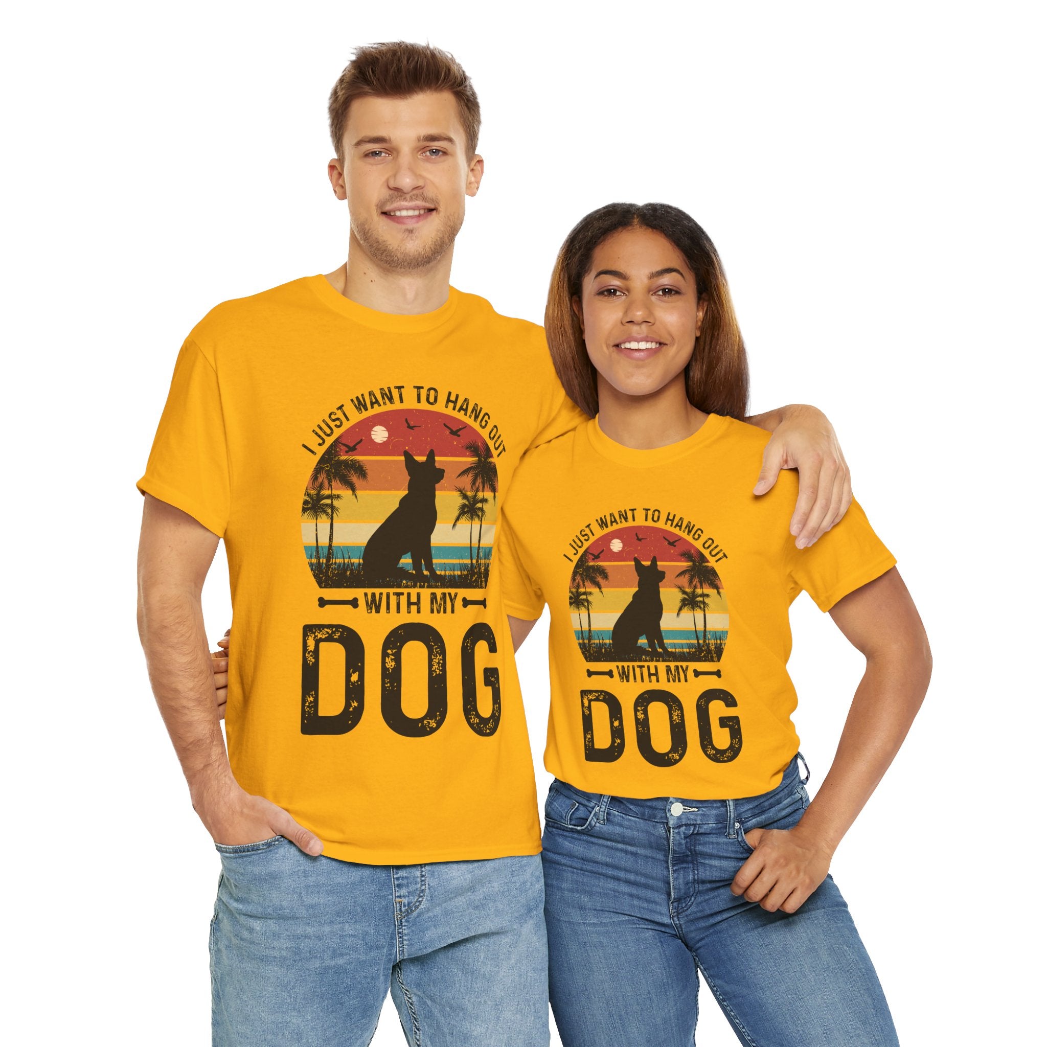 Retro Dog T-Shirt - Beach Hangout Design