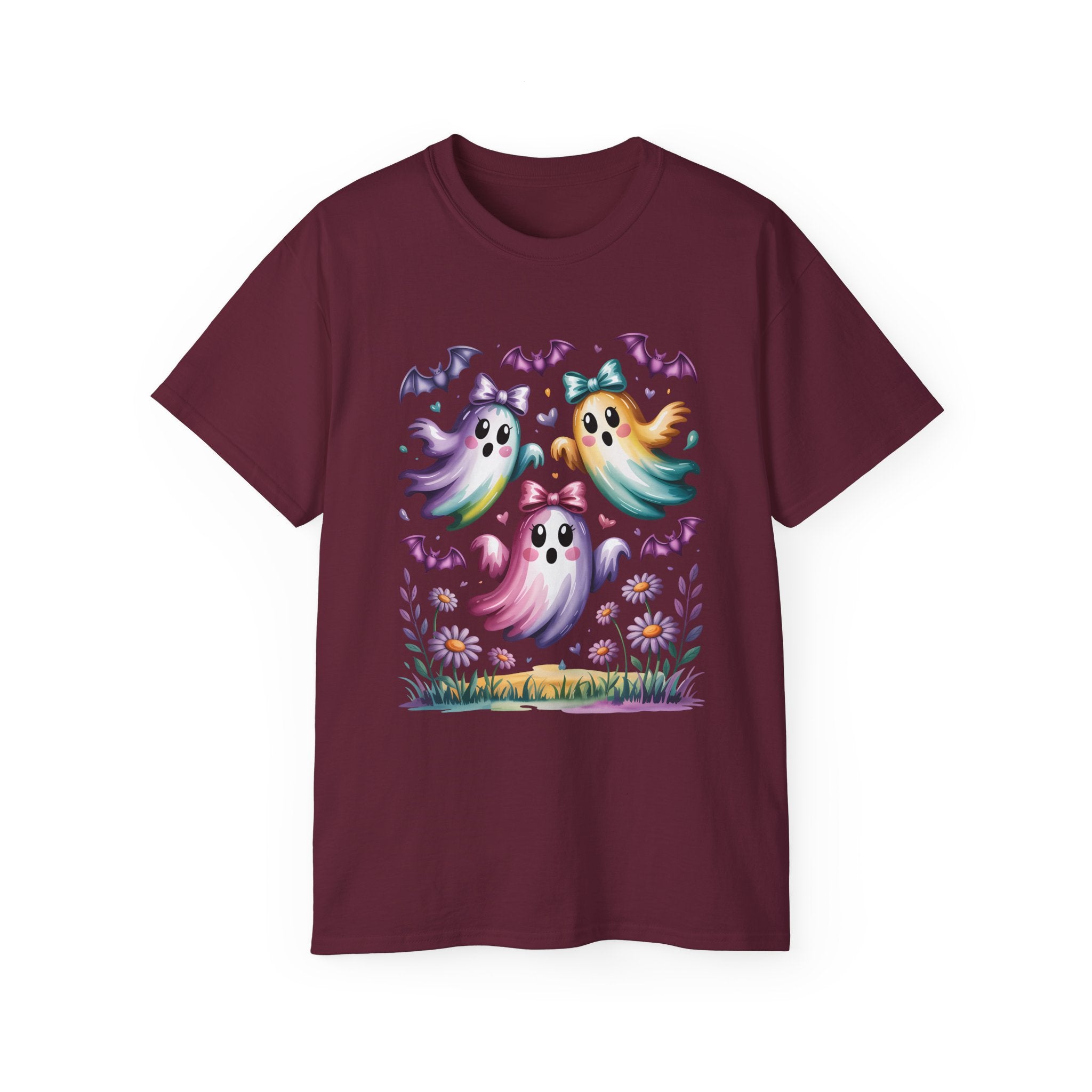 Floral Halloween Ghost Shirt – Kawaii Style | Gallory Hive