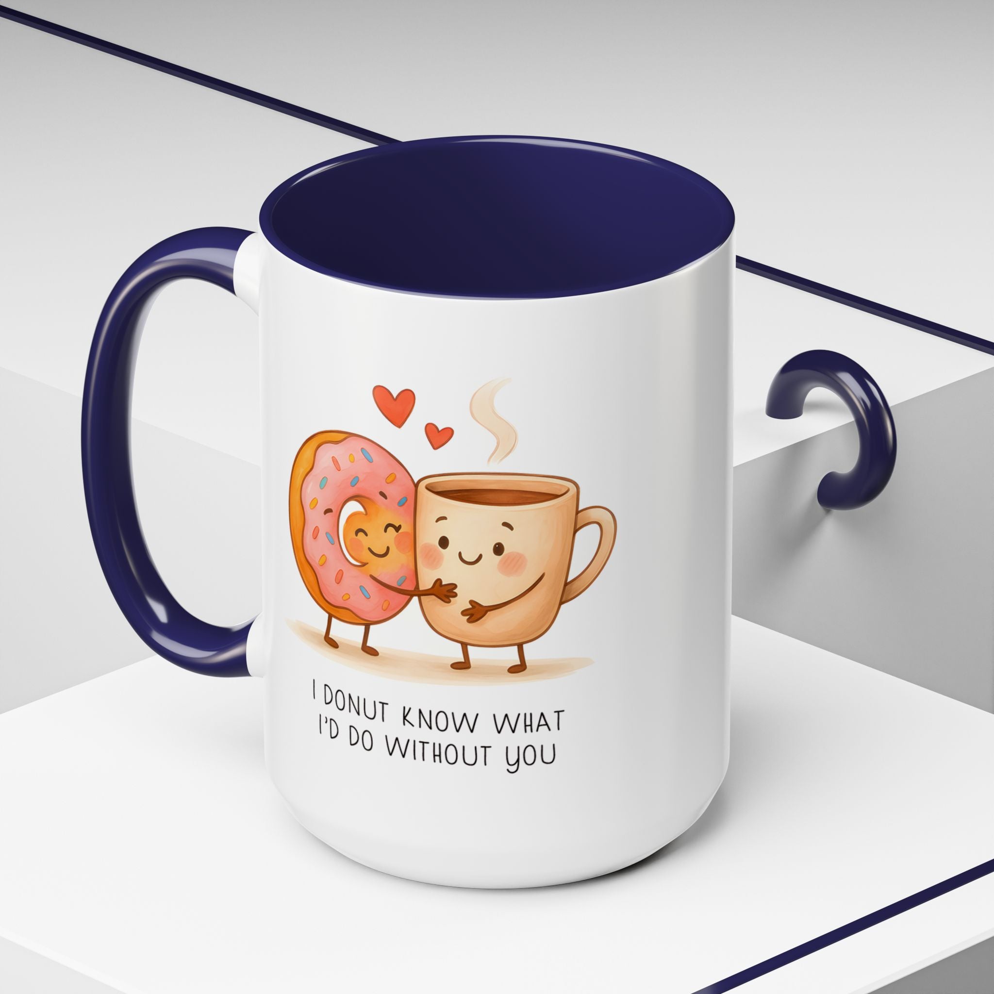 Cute Donut and Coffee Love Ceramic Mug | Gallory Hive