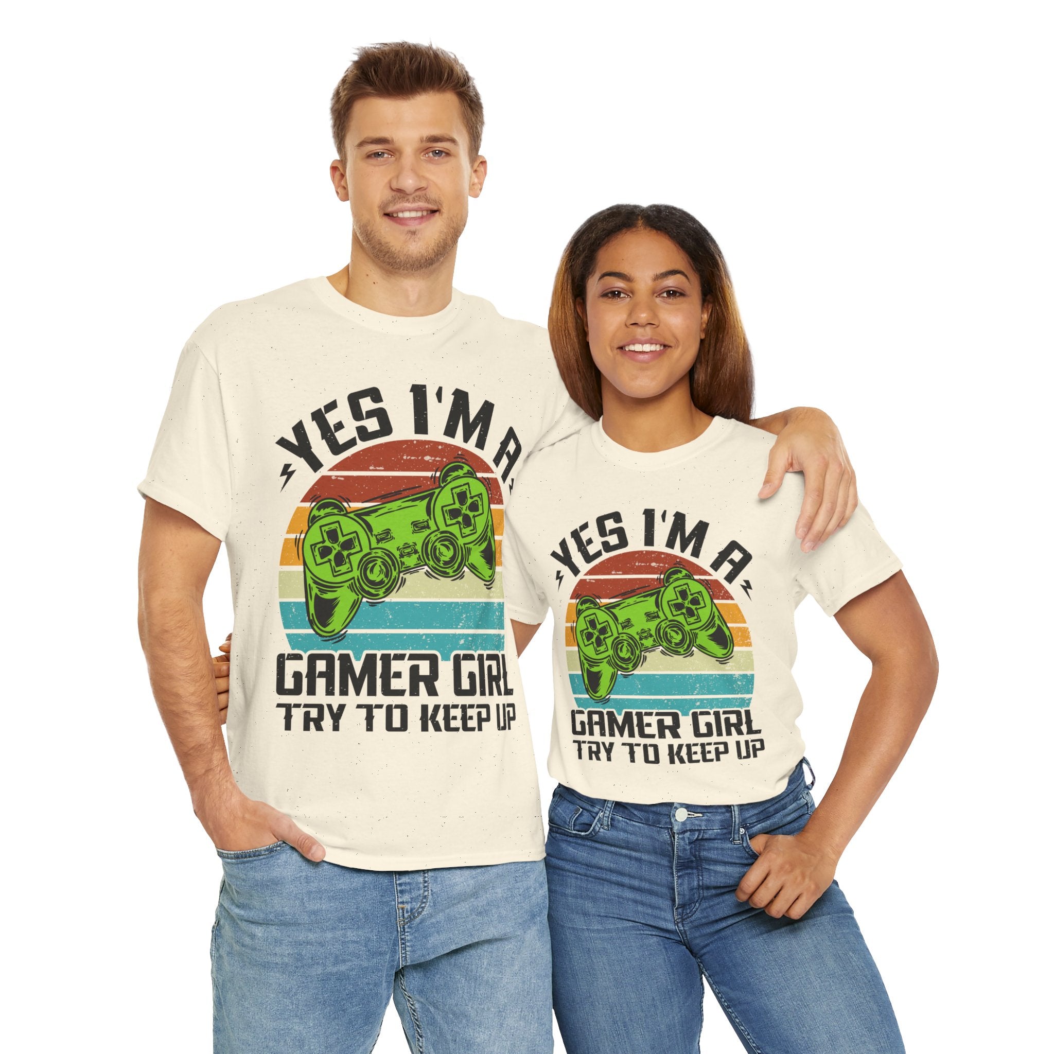 Retro Gamer Girl Tee - Gaming Vibes