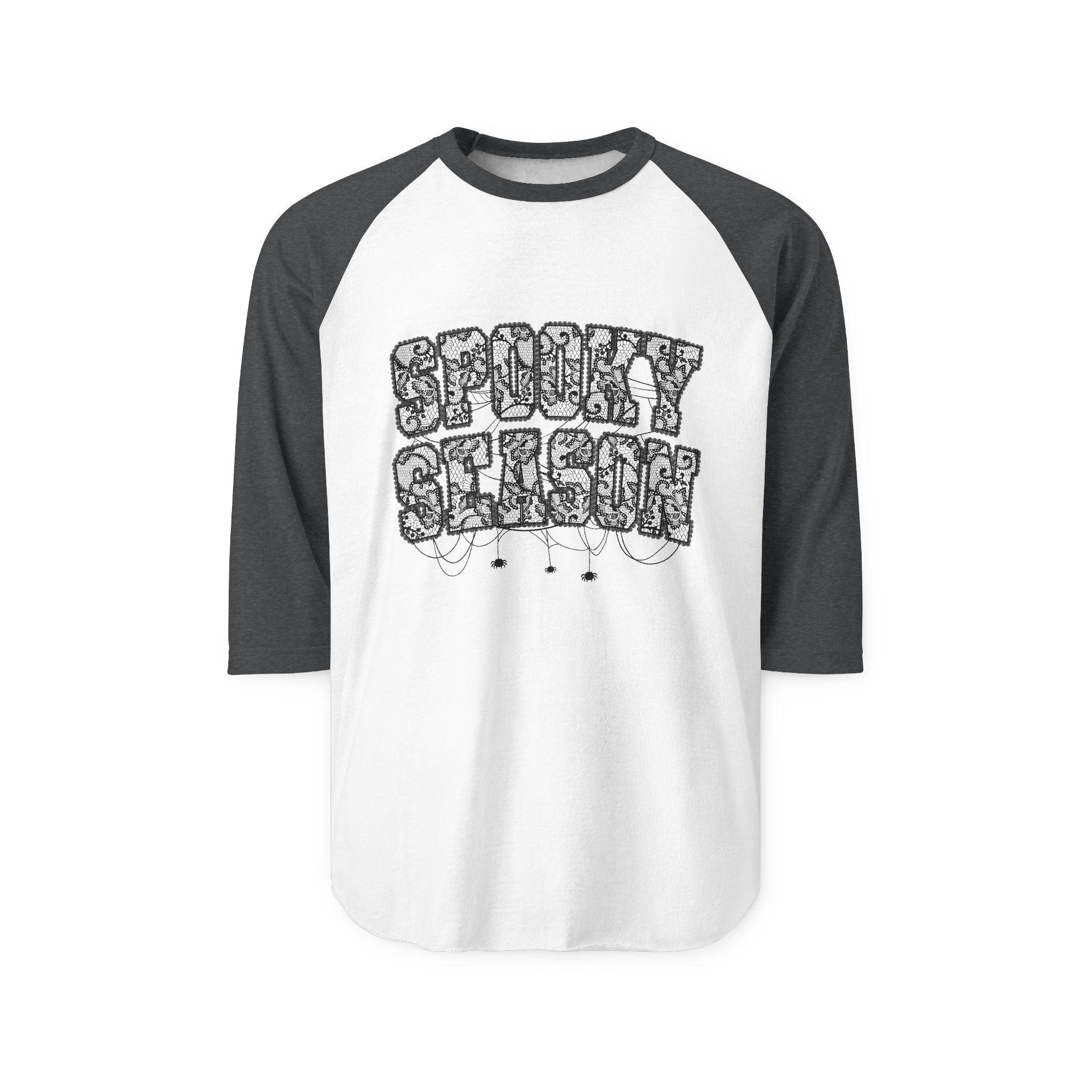 Spooky Season Unisex Raglan Shirt, Halloween Tee, Fall Fashion, Casual Wear, Gift for October Celebrations, Cozy Autumn Vibe