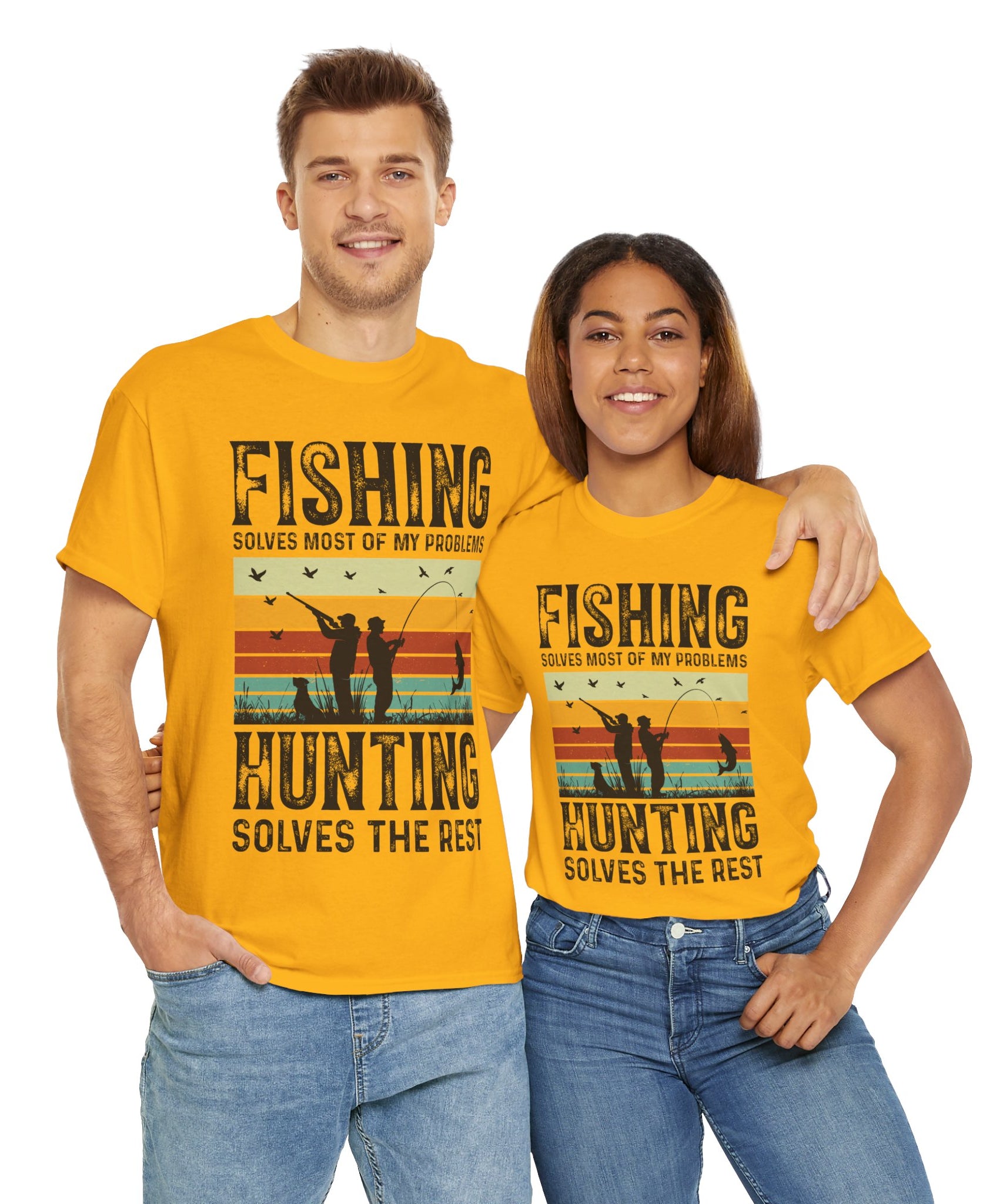 Funny Hunt and Fish Shirt for Men