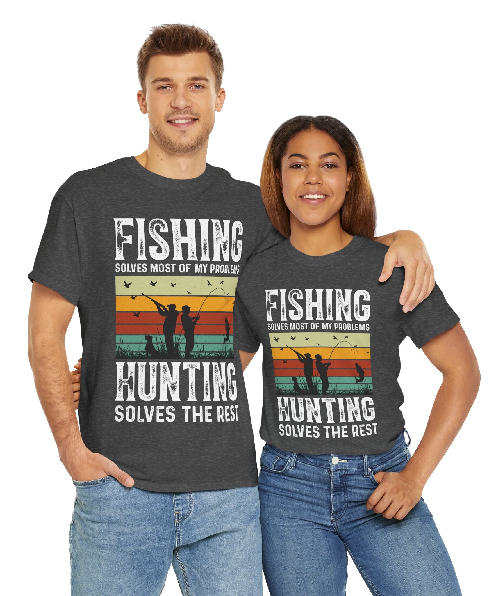 Funny Hunt and Fish Shirt for Men