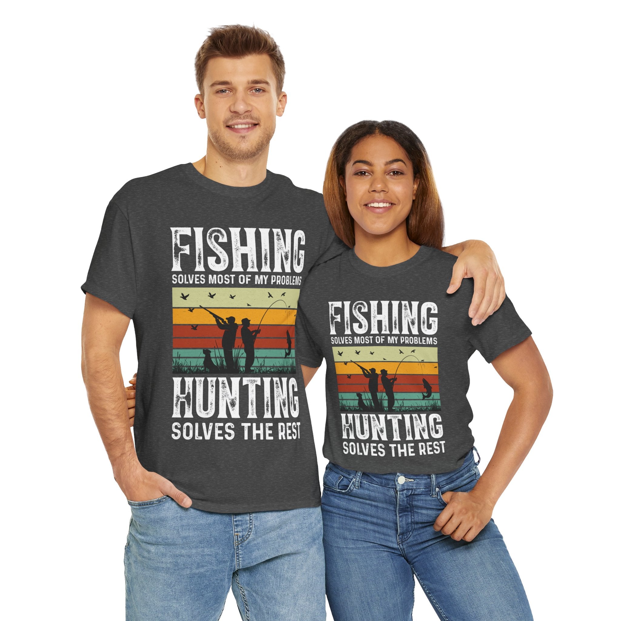 Funny Hunt and Fish Shirt for Men