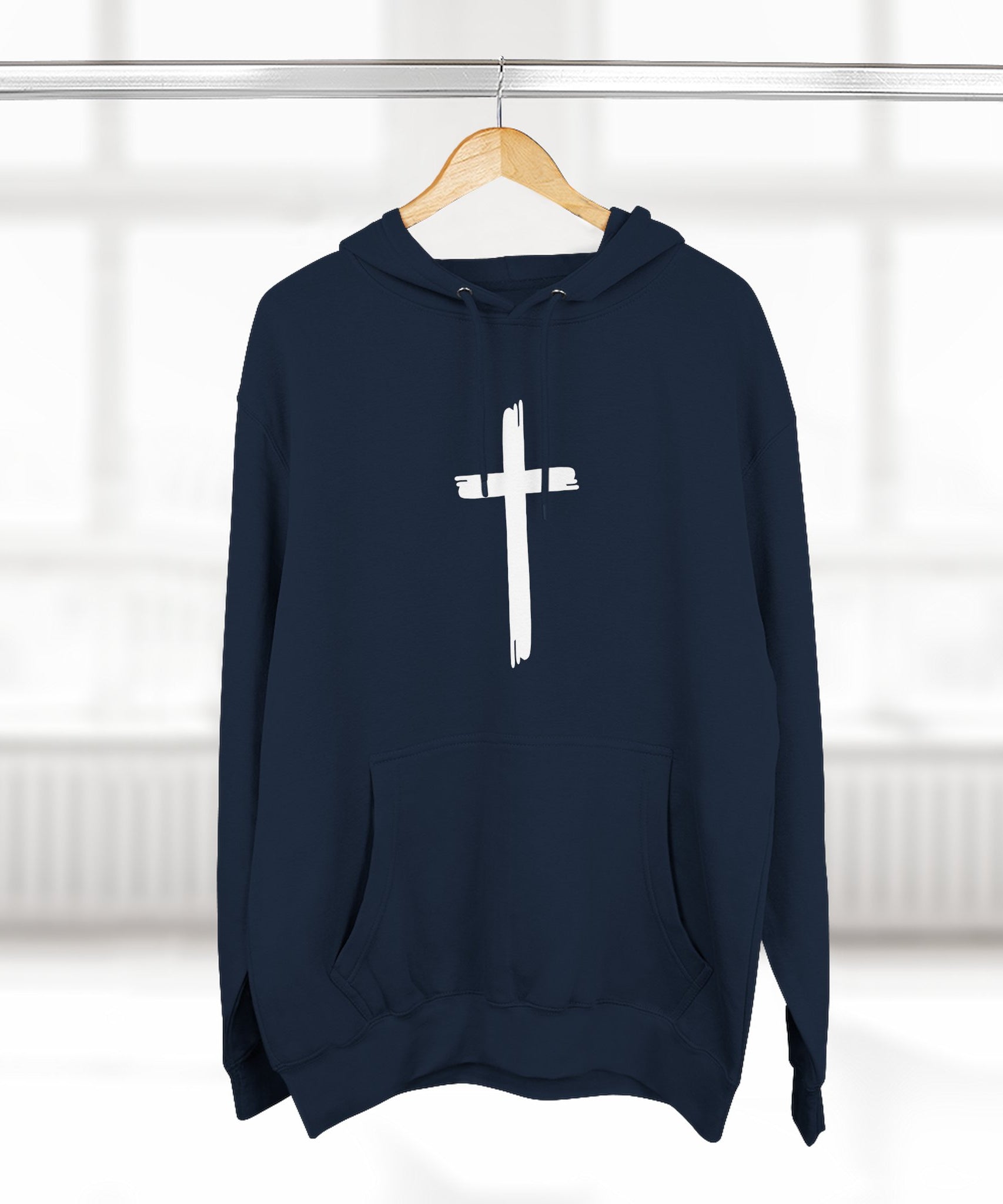 Faith-Inspired Fleece Hoodie, Comfortable Hoodie, Spiritual Gift, Cross Design, Inspirational Fashion, Cozy & Stylish - Gallory Hive