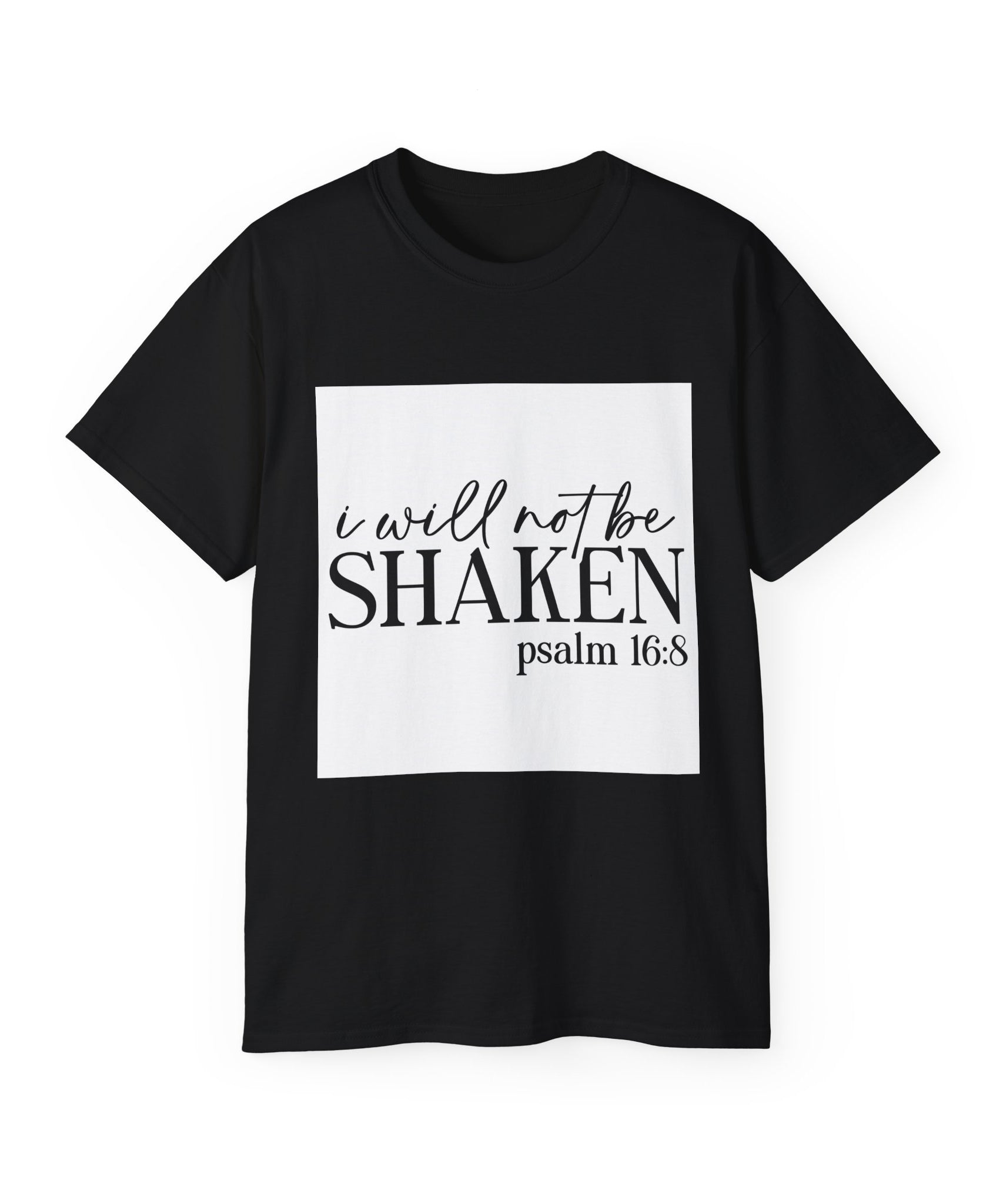 Unisex I will not be shaken Tee - Inspirational Casual Wear, Christian T-Shirt, Motivational Gift, Faith-Based Apparel, Everyday Comfort - Gallory Hive
