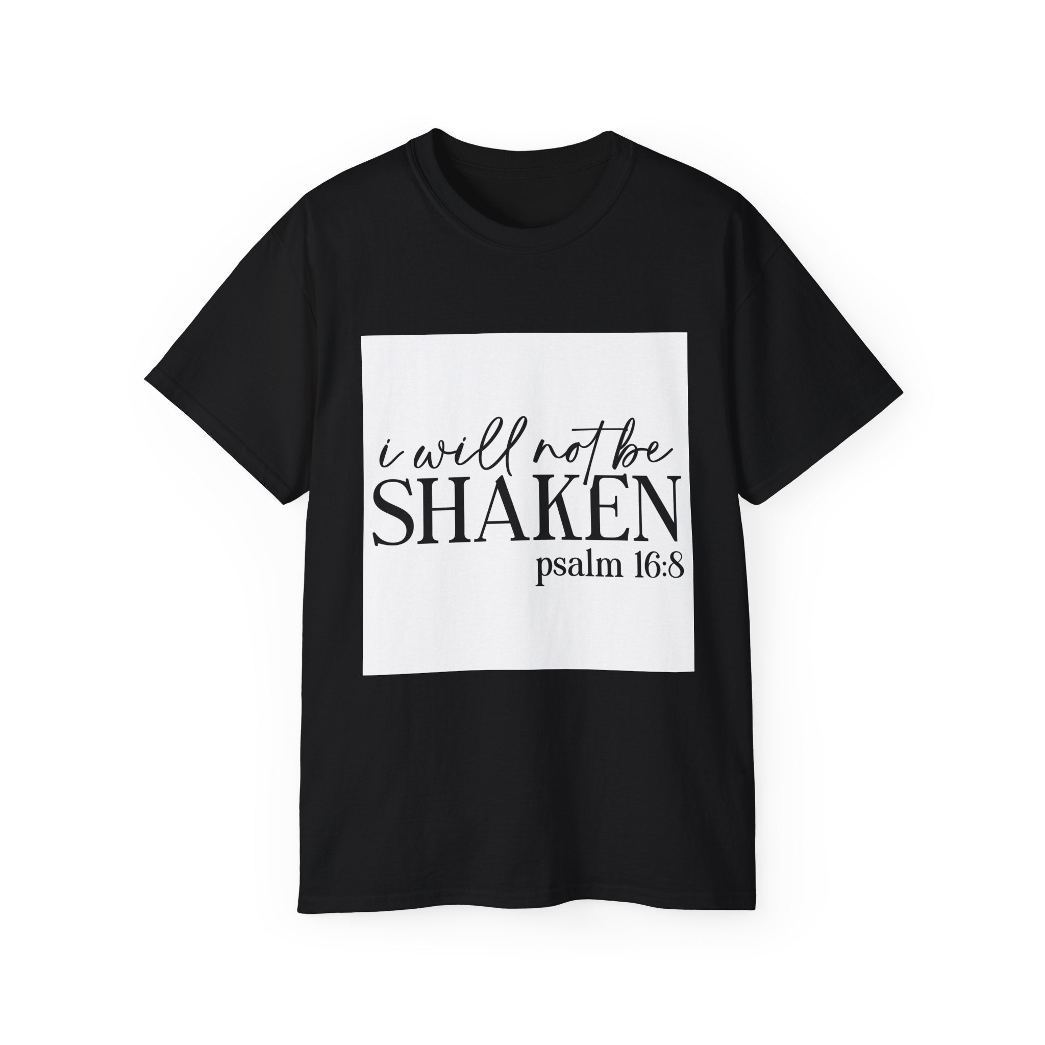 Unisex I will not be shaken Tee - Inspirational Casual Wear, Christian T-Shirt, Motivational Gift, Faith-Based Apparel, Everyday Comfort