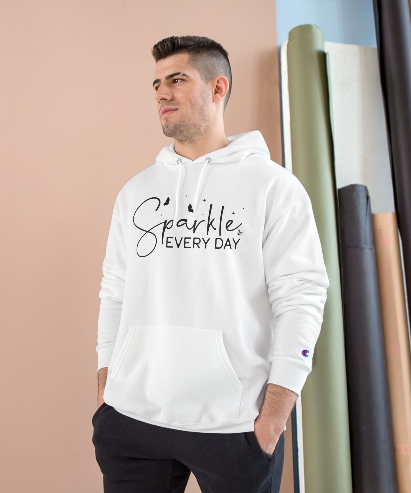 Unisex Hoodie – Peace Hand Gesture Minimalist Print