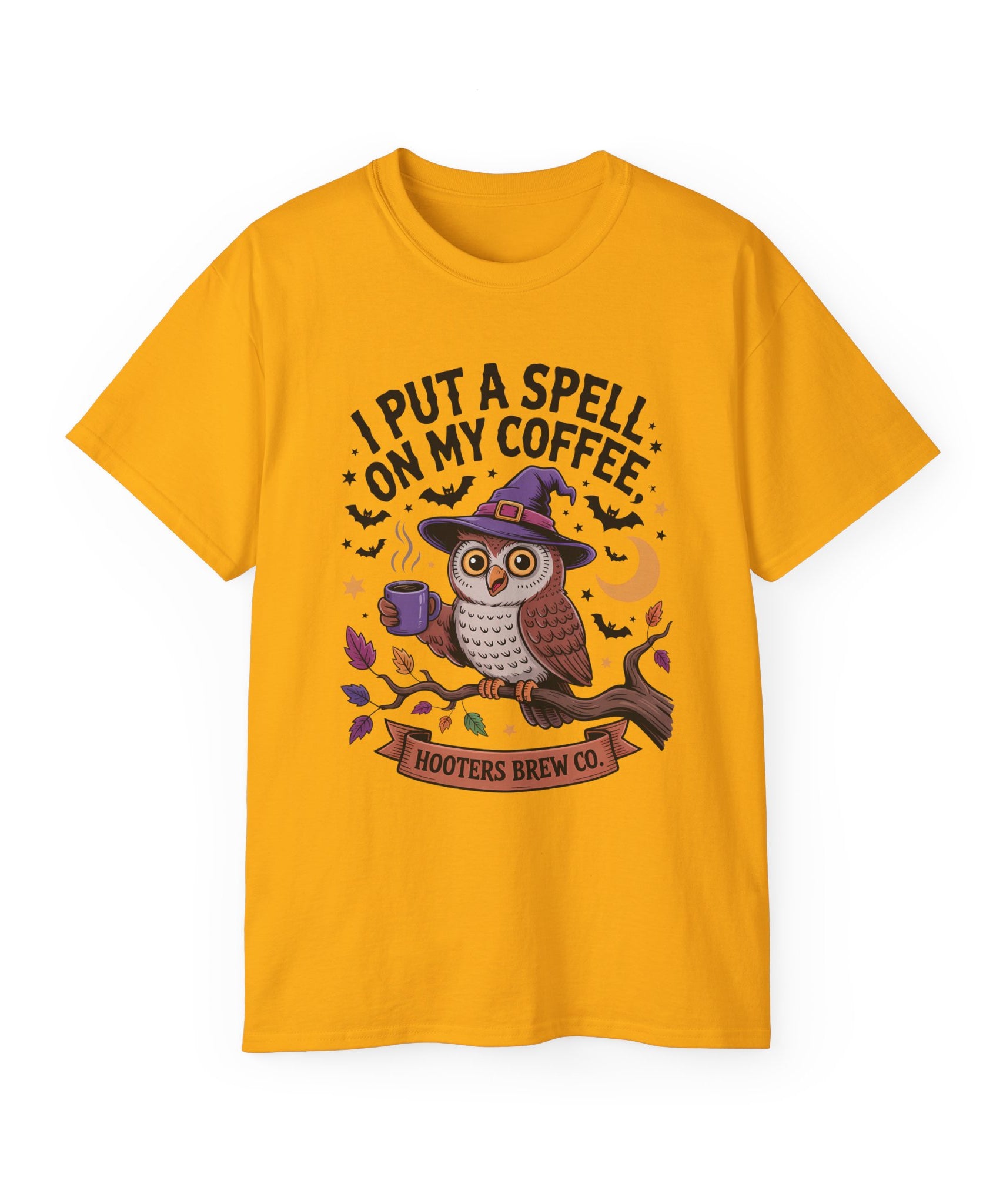 Halloween Owl Coffee Tee - Festive Wear