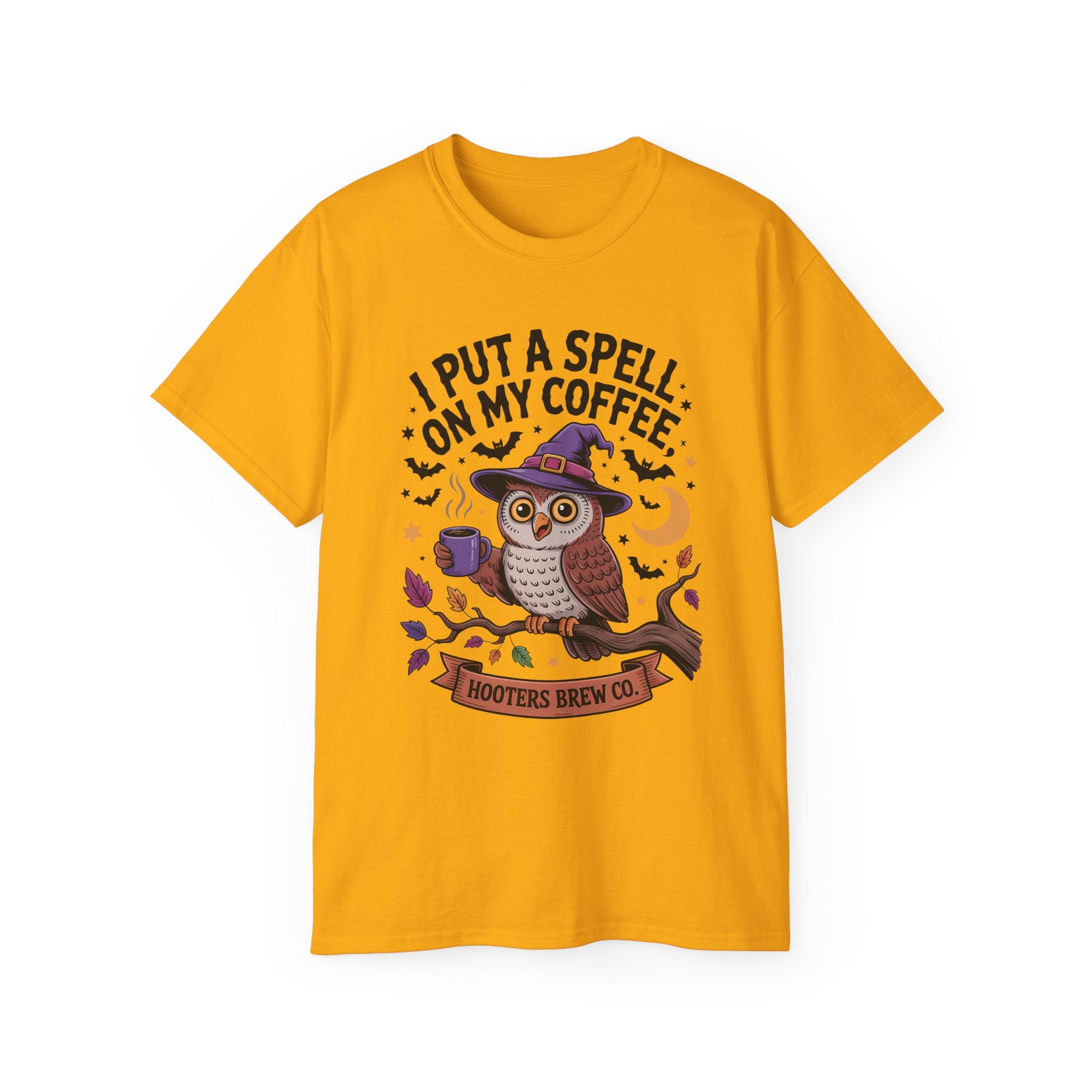 Halloween Owl Coffee Tee - Festive Wear