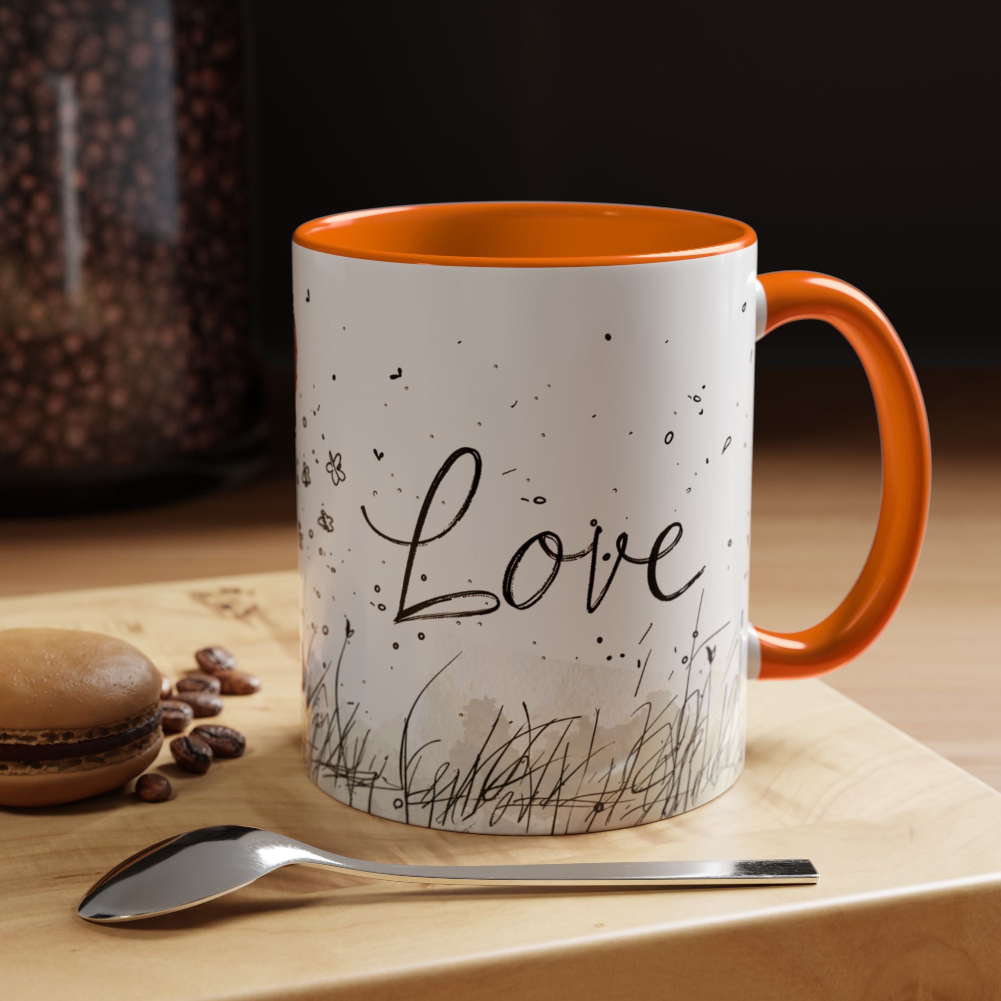 Love Heart Sketch Ceramic Coffee Mug | Gallory Hive