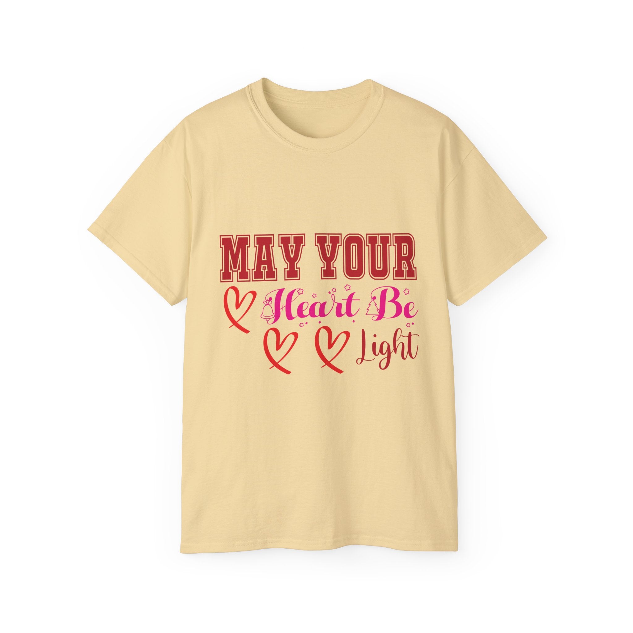 May Your Heart Be Light Christmas T-Shirt | Gallory Hive
