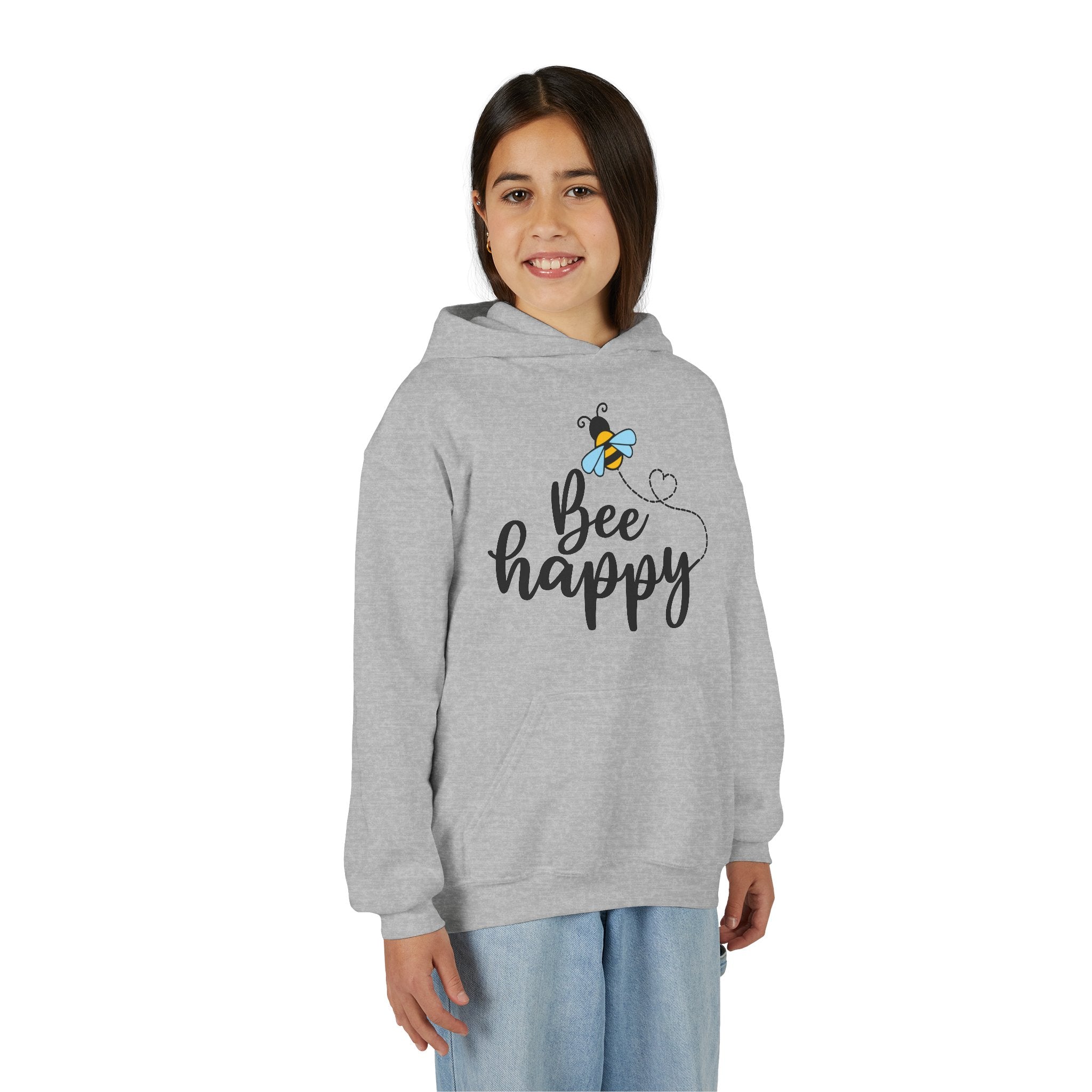 Bee Loved Unisex Kid's Hoodie – Whimsical Heart Trail Design