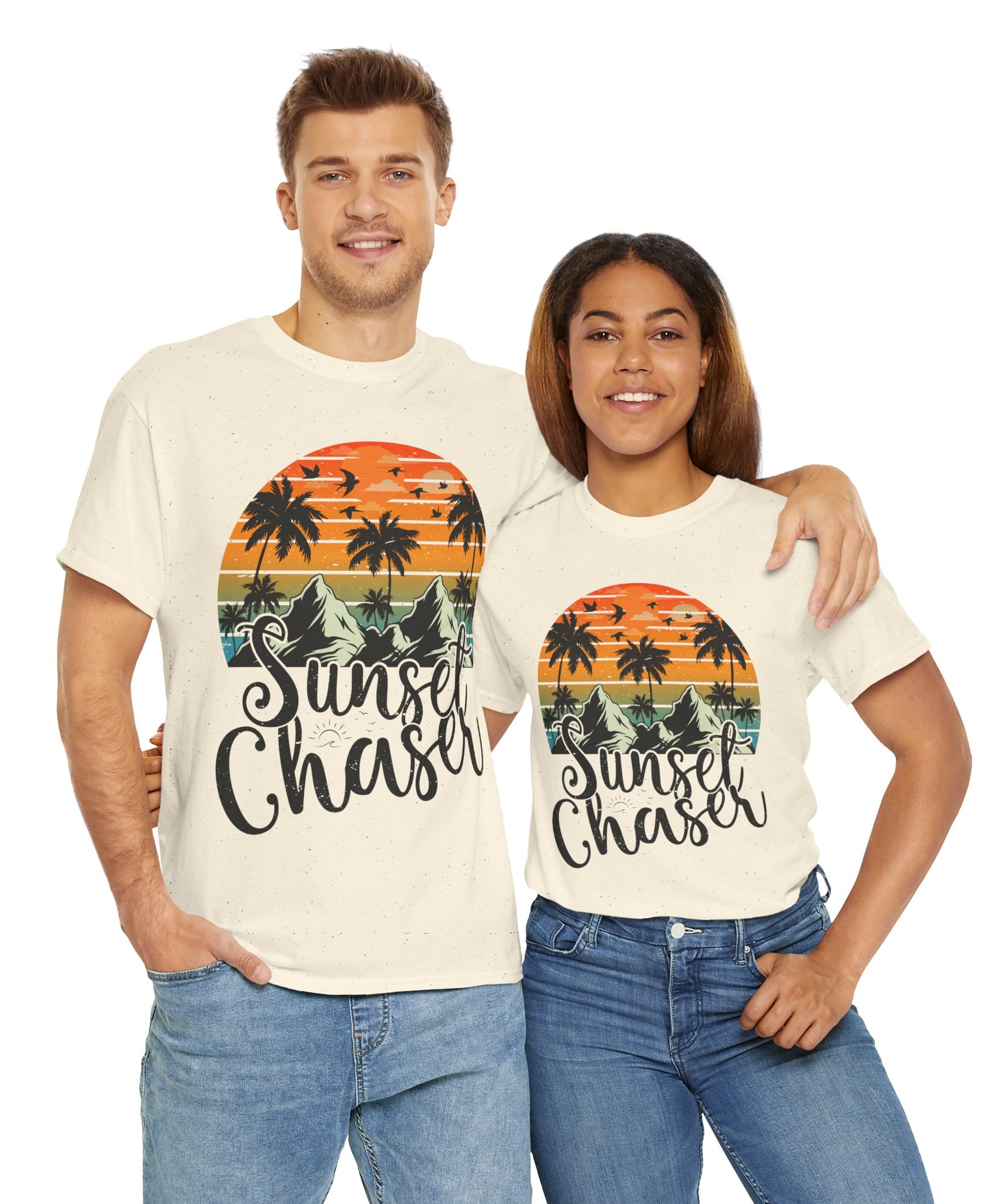 Sunset Surf Tee – Tropical & Mountain Vibes