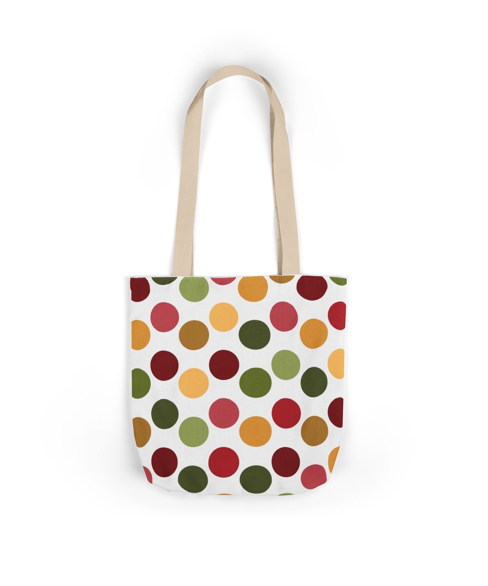 Colorful Polka Dot Canvas Tote Bag | Gallory Hive