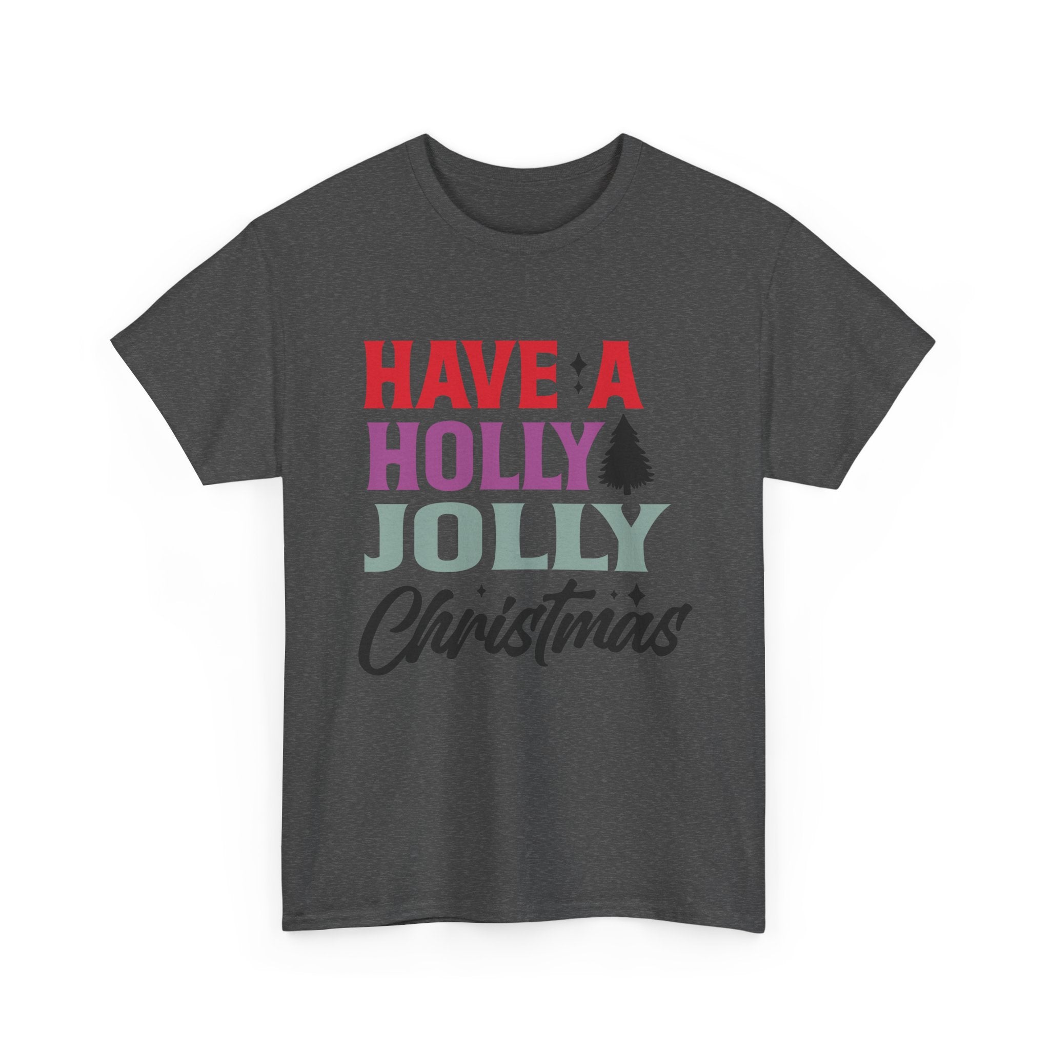 Festive Holly Jolly Christmas Graphic Tee | Gallory Hive