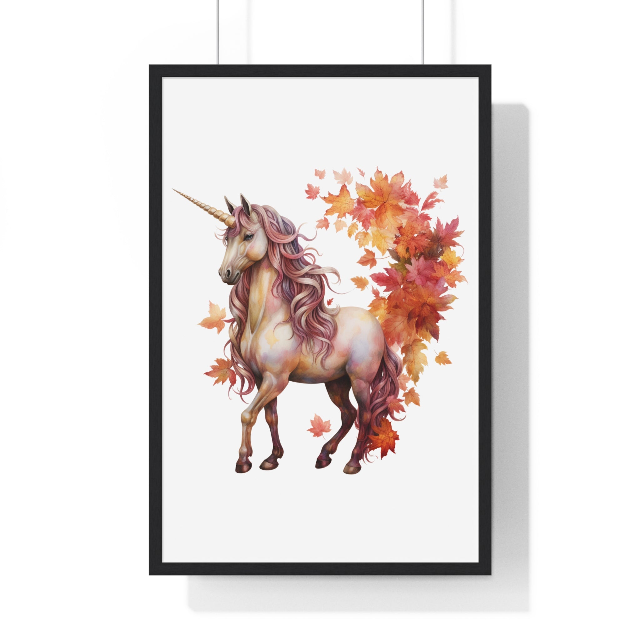 Autumn Unicorn – Wooden Frame Fantasy Art | Gallory Hive