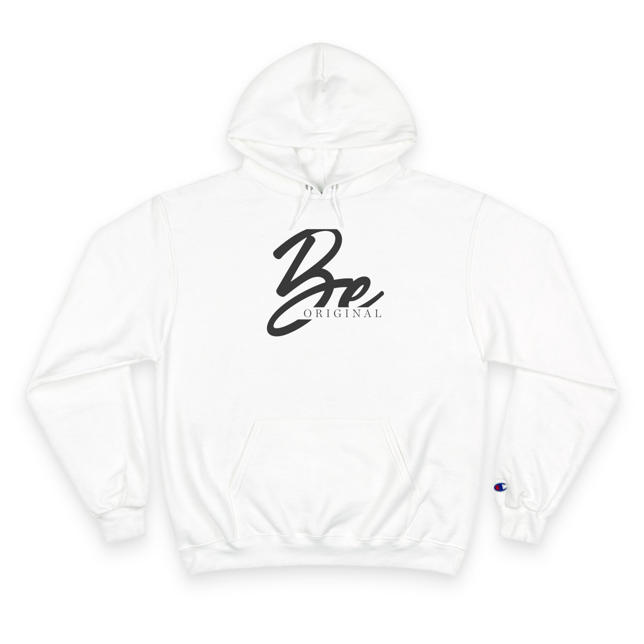 Champion Hoodie - Be Original Minimalist Hand Sign Print