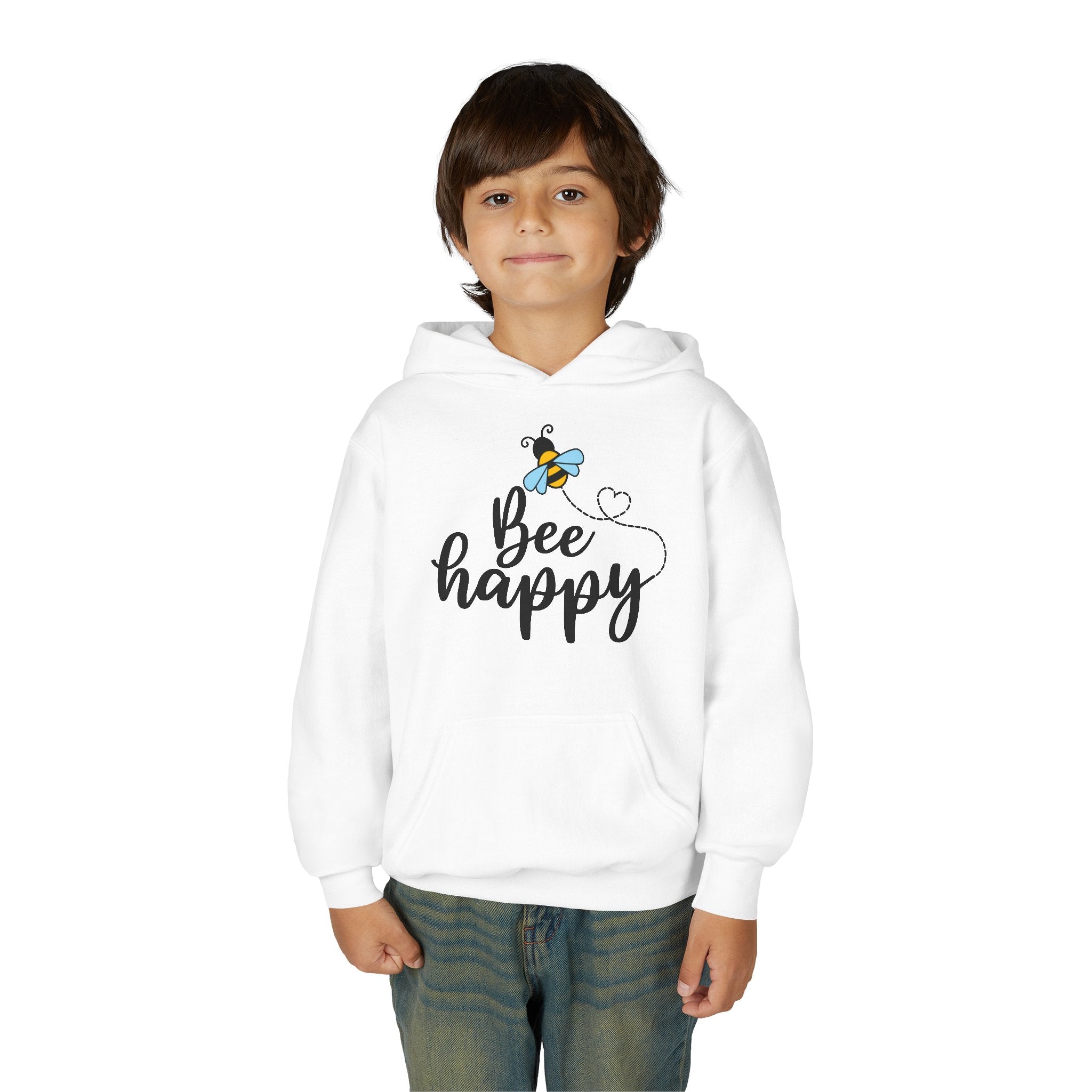 Bee Loved Unisex Kid's Hoodie – Whimsical Heart Trail Design
