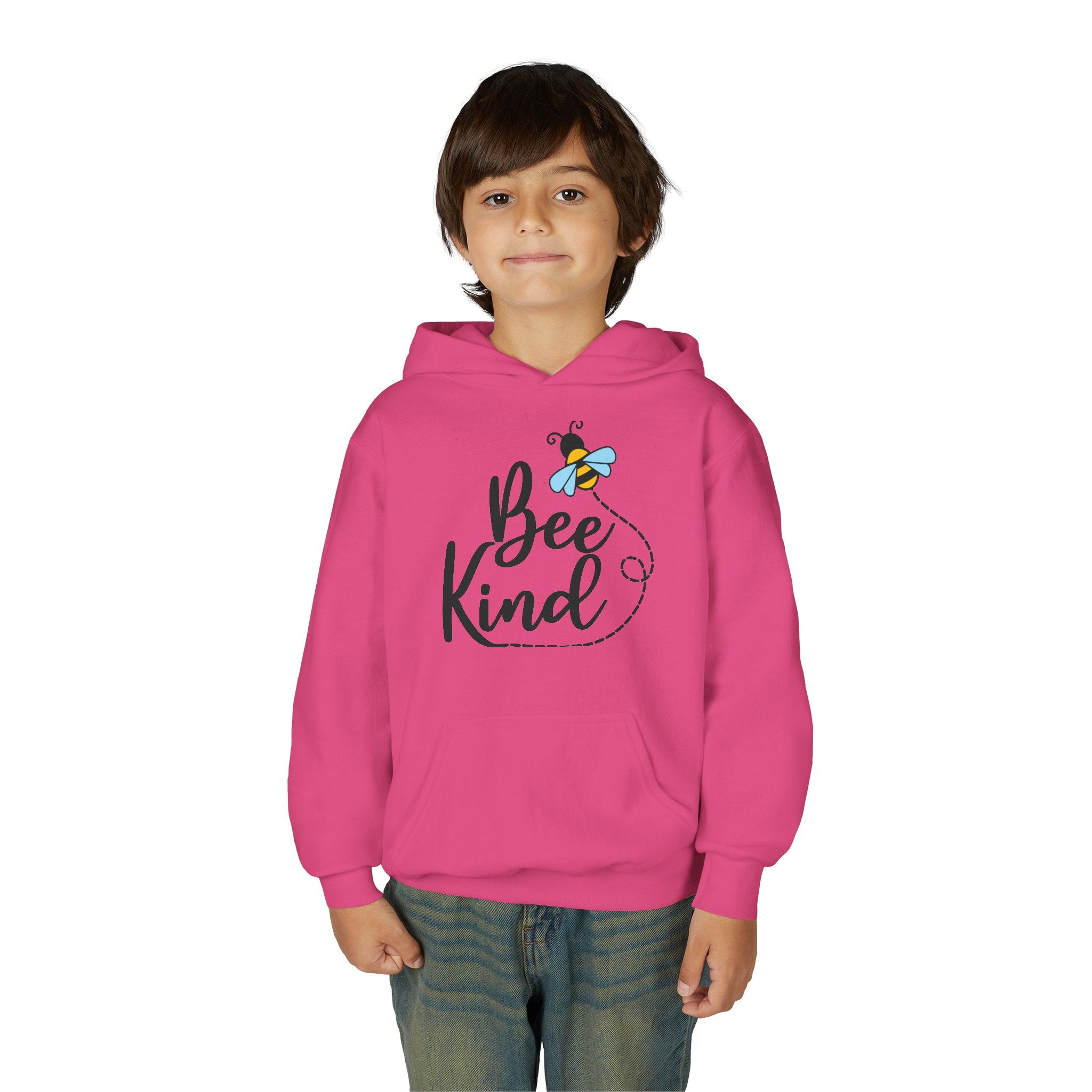 Bee Kind Youth Hooded Sweatshirt - Inspirational Nature Lover Apparel