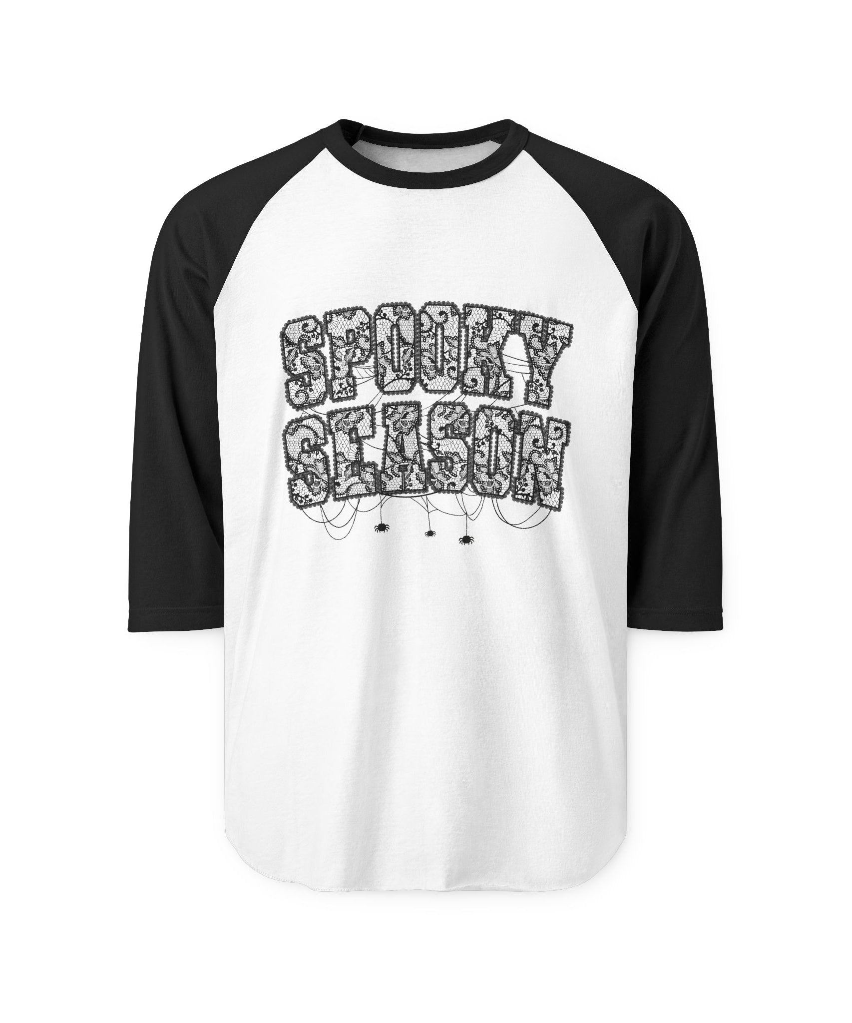 Spooky Season Unisex Raglan Shirt, Halloween Tee, Fall Fashion, Casual Wear, Gift for October Celebrations, Cozy Autumn Vibe - Gallory Hive