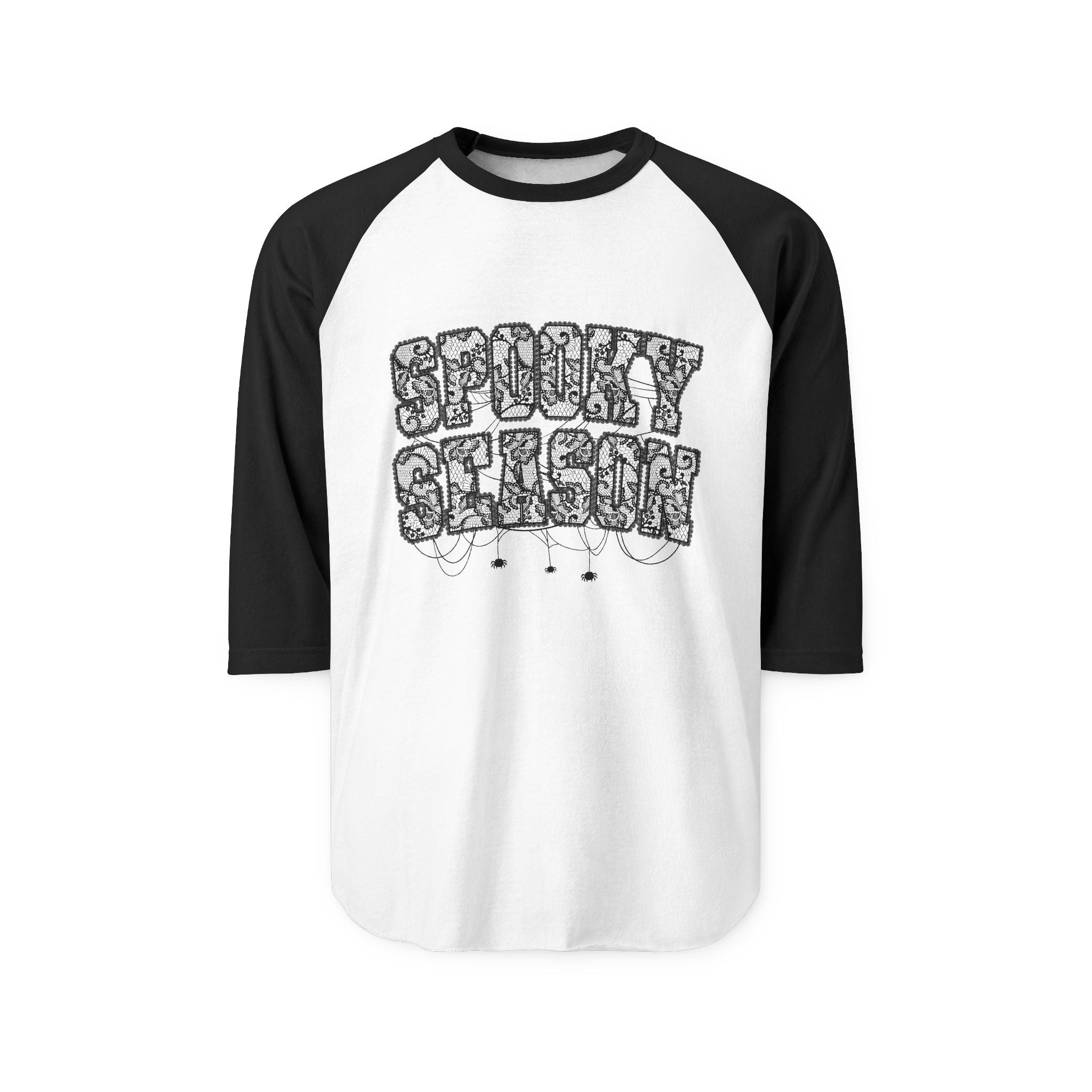Spooky Season Unisex Raglan Shirt, Halloween Tee, Fall Fashion, Casual Wear, Gift for October Celebrations, Cozy Autumn Vibe