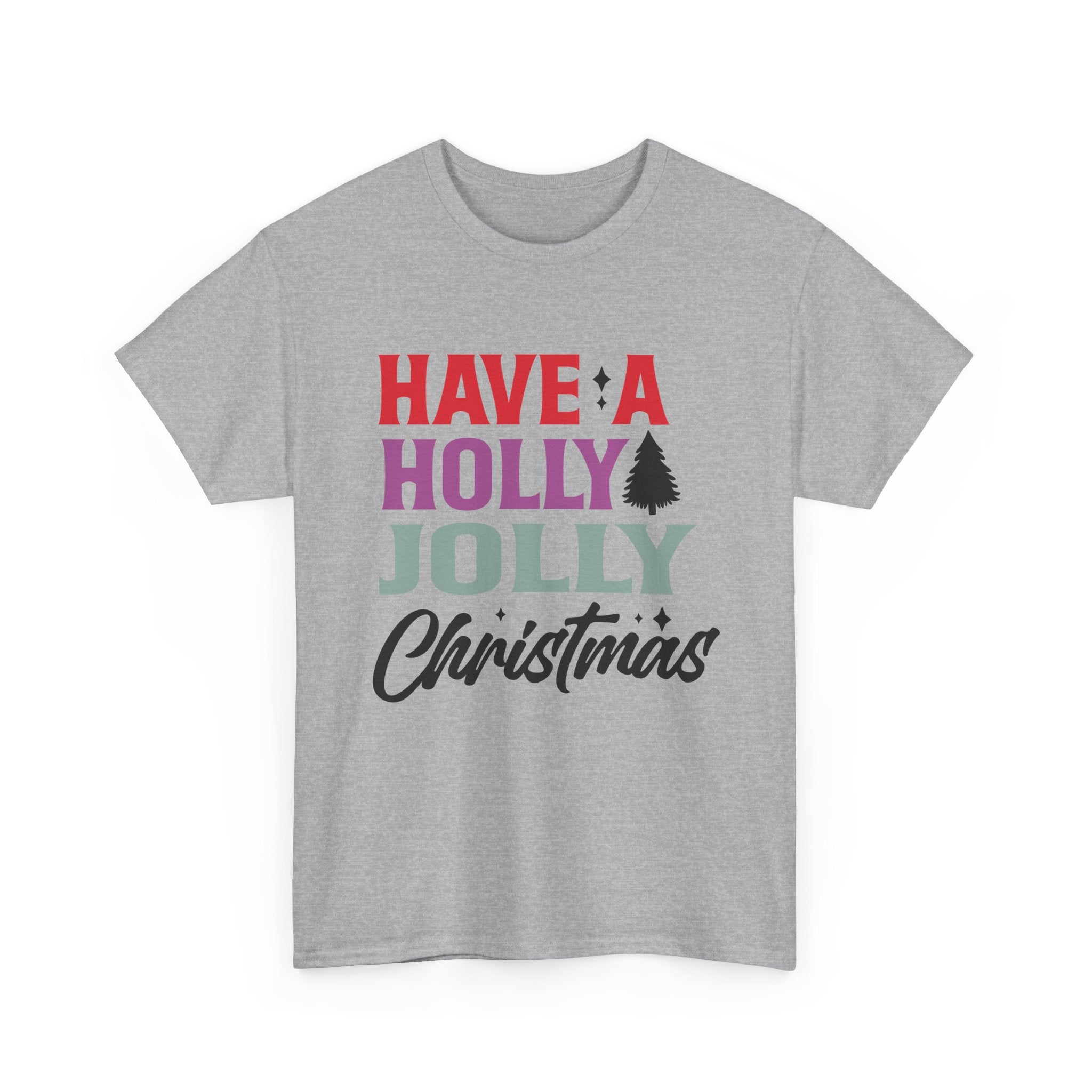 Festive Holly Jolly Christmas Graphic Tee | Gallory Hive