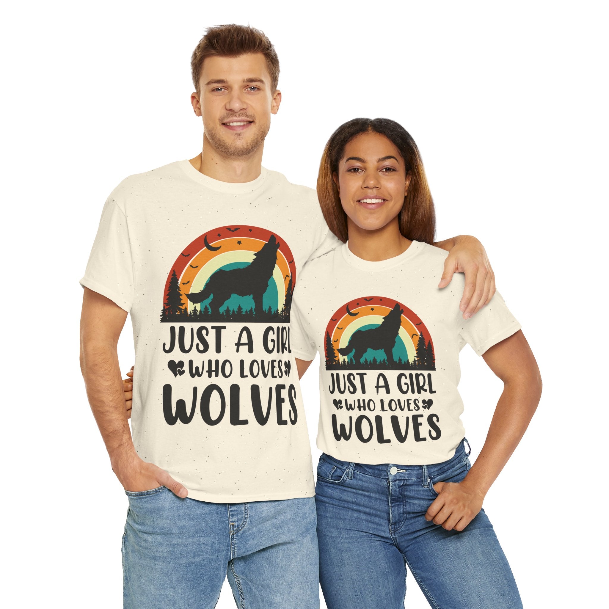 Vintage Wolf Lover Girl Tee
