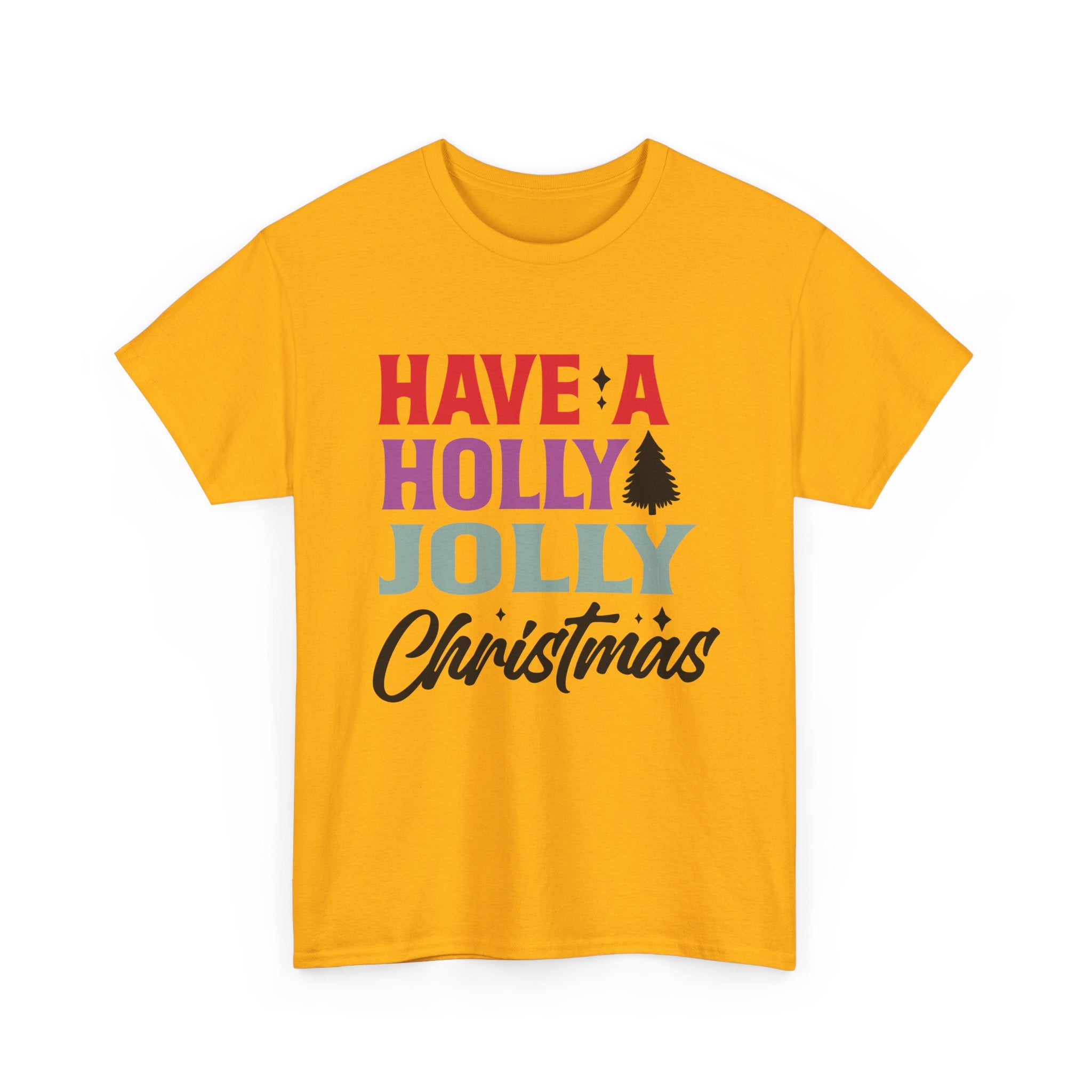 Festive Holly Jolly Christmas Graphic Tee | Gallory Hive