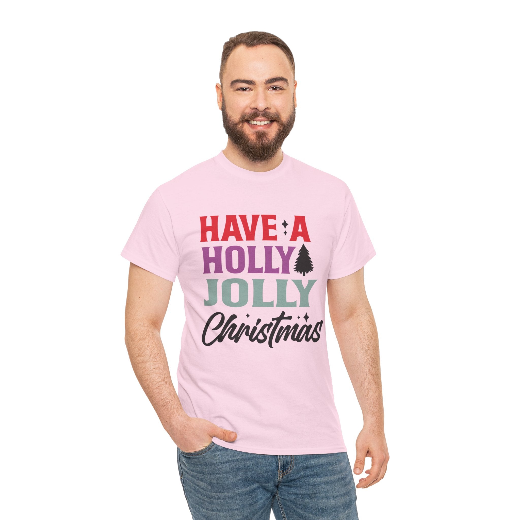 Festive Holly Jolly Christmas Graphic Tee | Gallory Hive