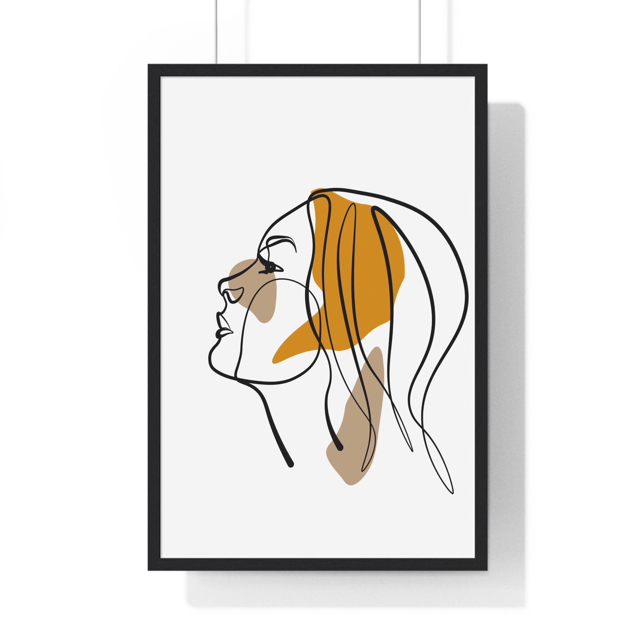 Abstract Woman Face Art – Framed Minimalist Print | Gallory Hive