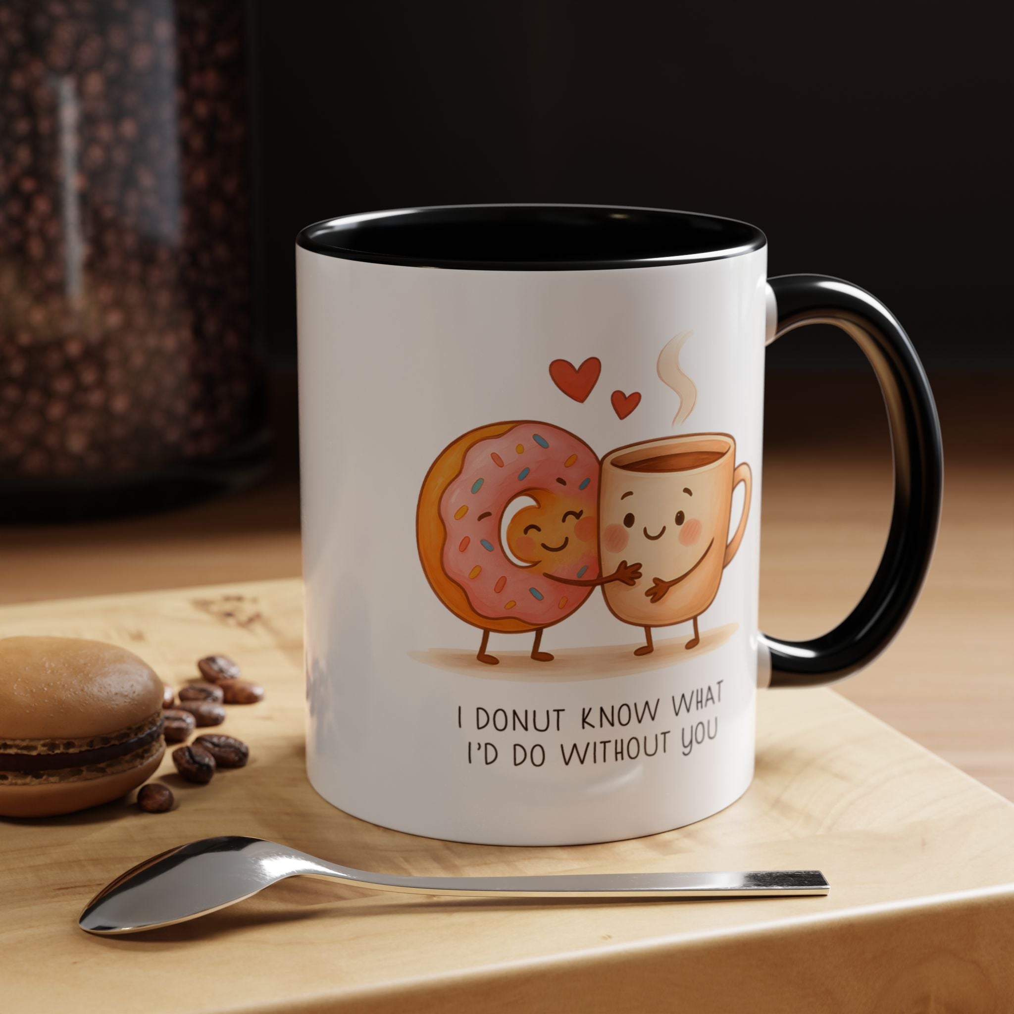 Cute Donut and Coffee Love Ceramic Mug | Gallory Hive