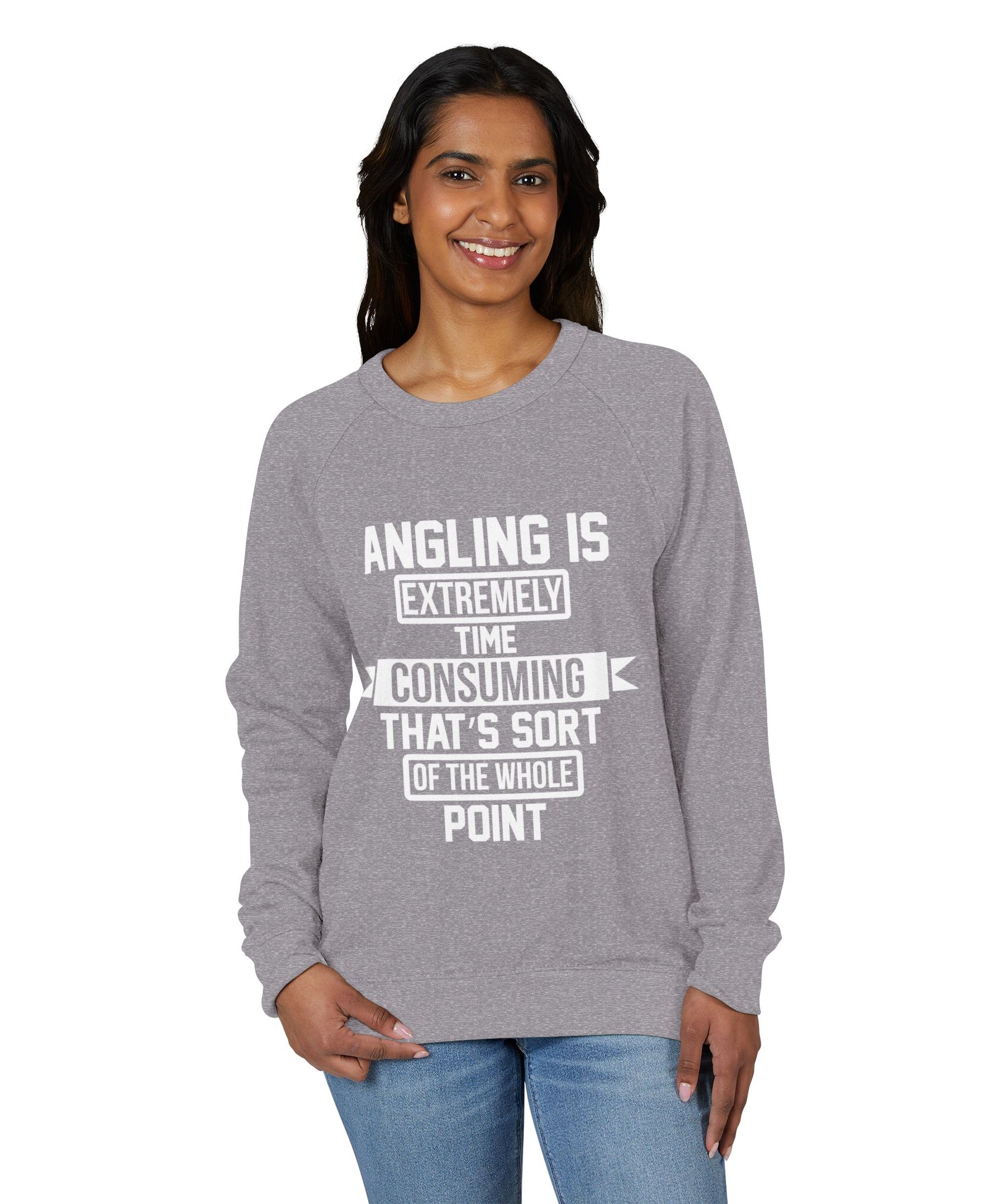 Crewneck Sweatshirt – Angling Quote for Fishers