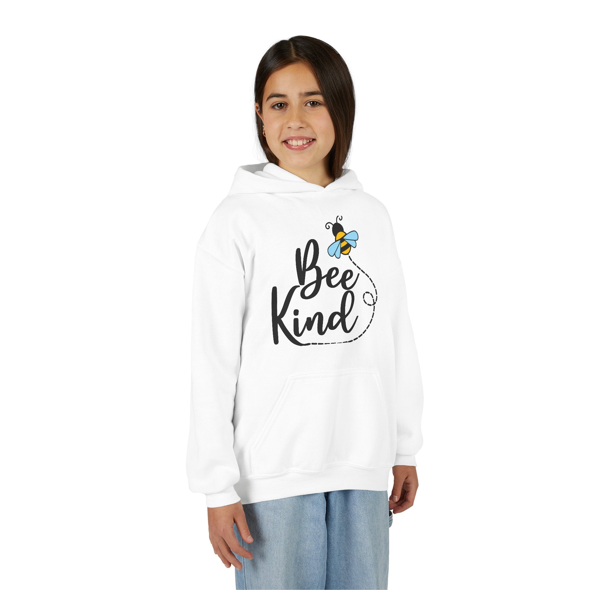 Bee Kind Youth Hooded Sweatshirt - Inspirational Nature Lover Apparel