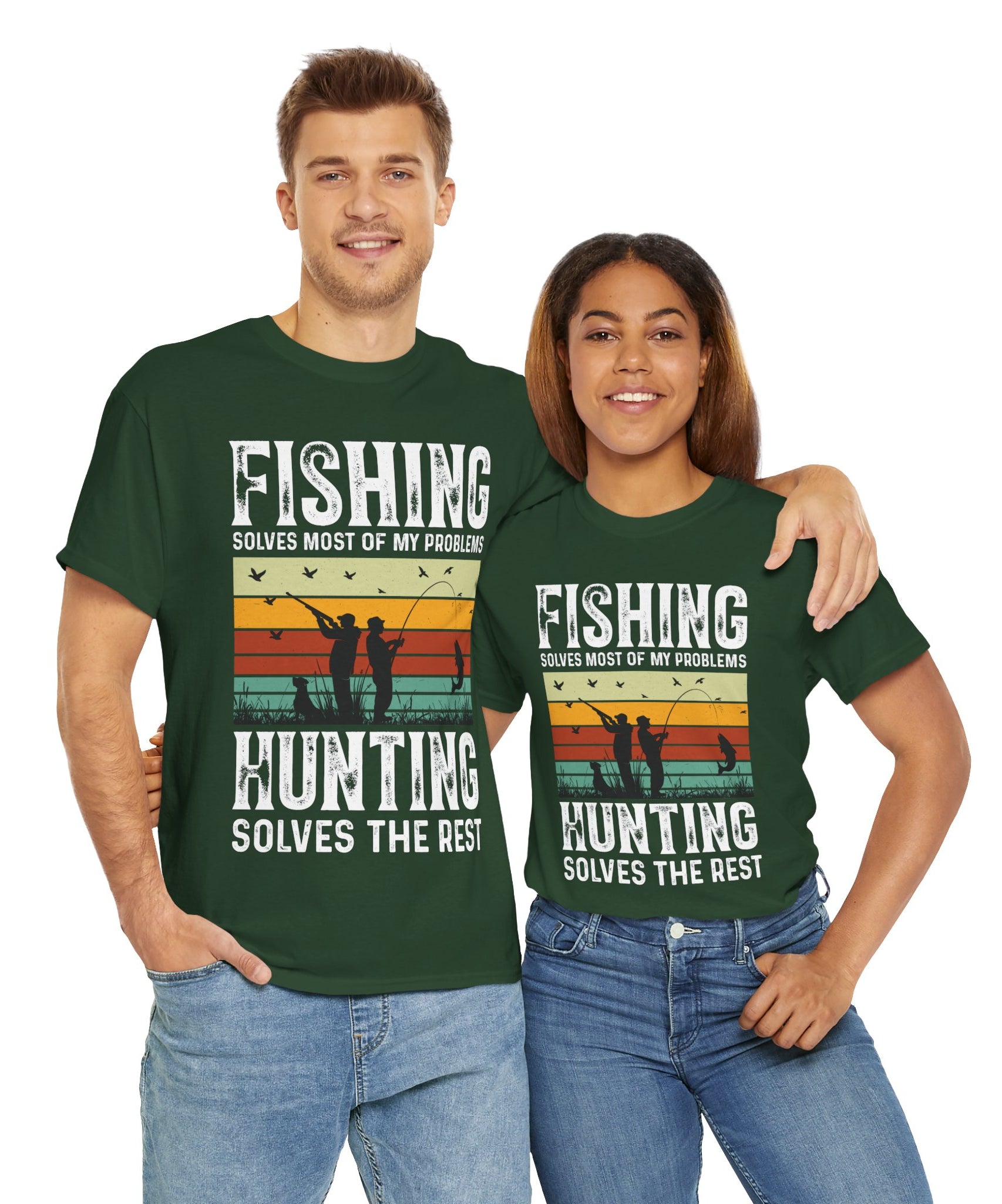 Funny Hunt and Fish Shirt for Men