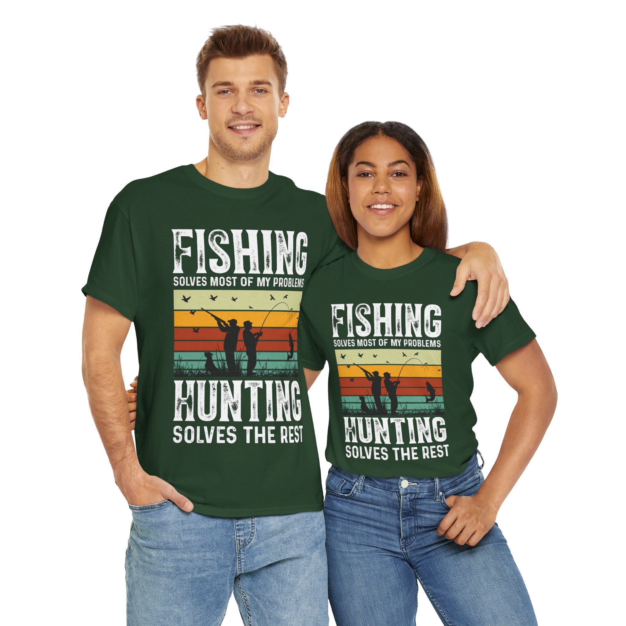 Funny Hunt and Fish Shirt for Men
