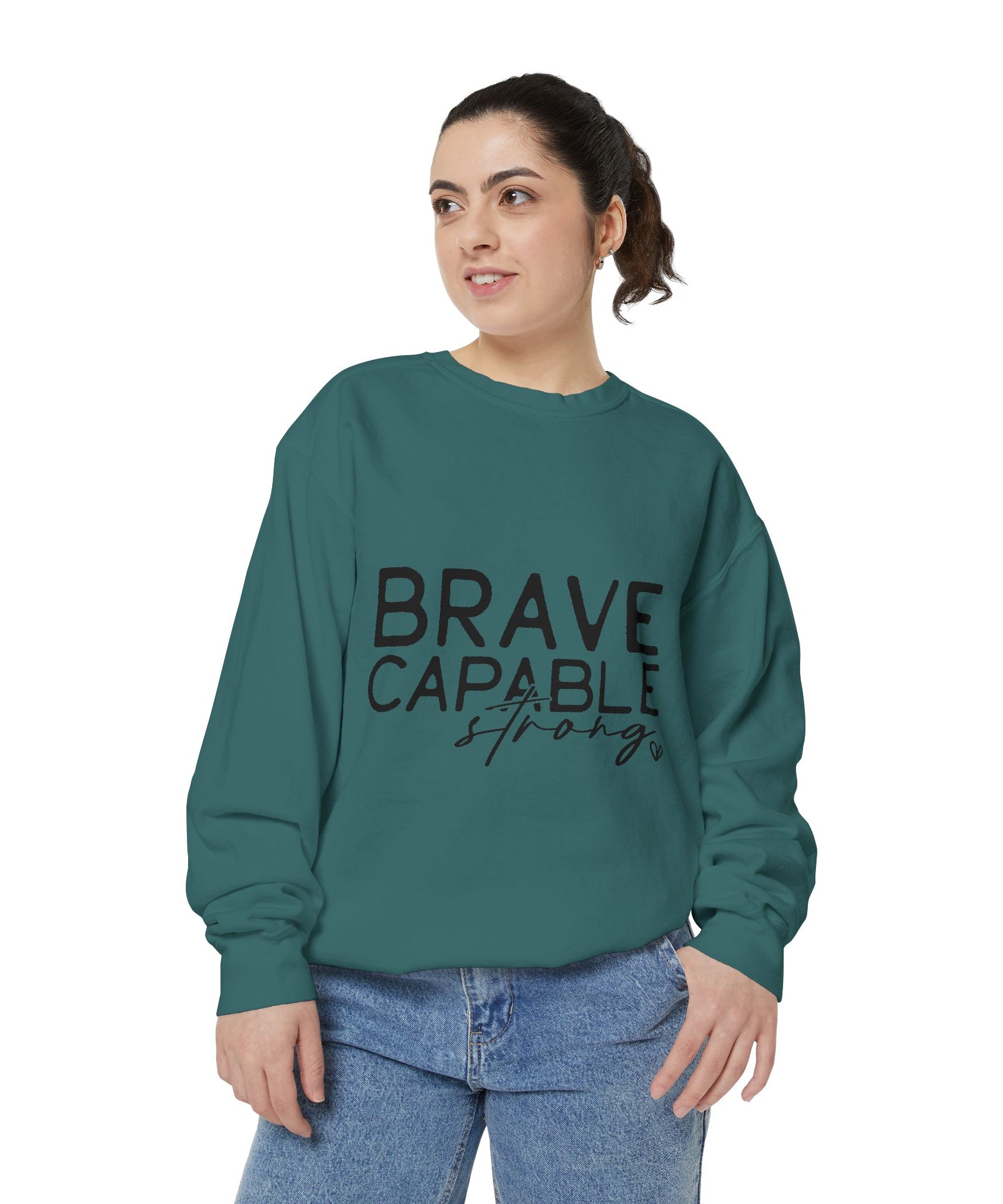 Minimalist Brave Capable Strong Crewneck Sweatshirt