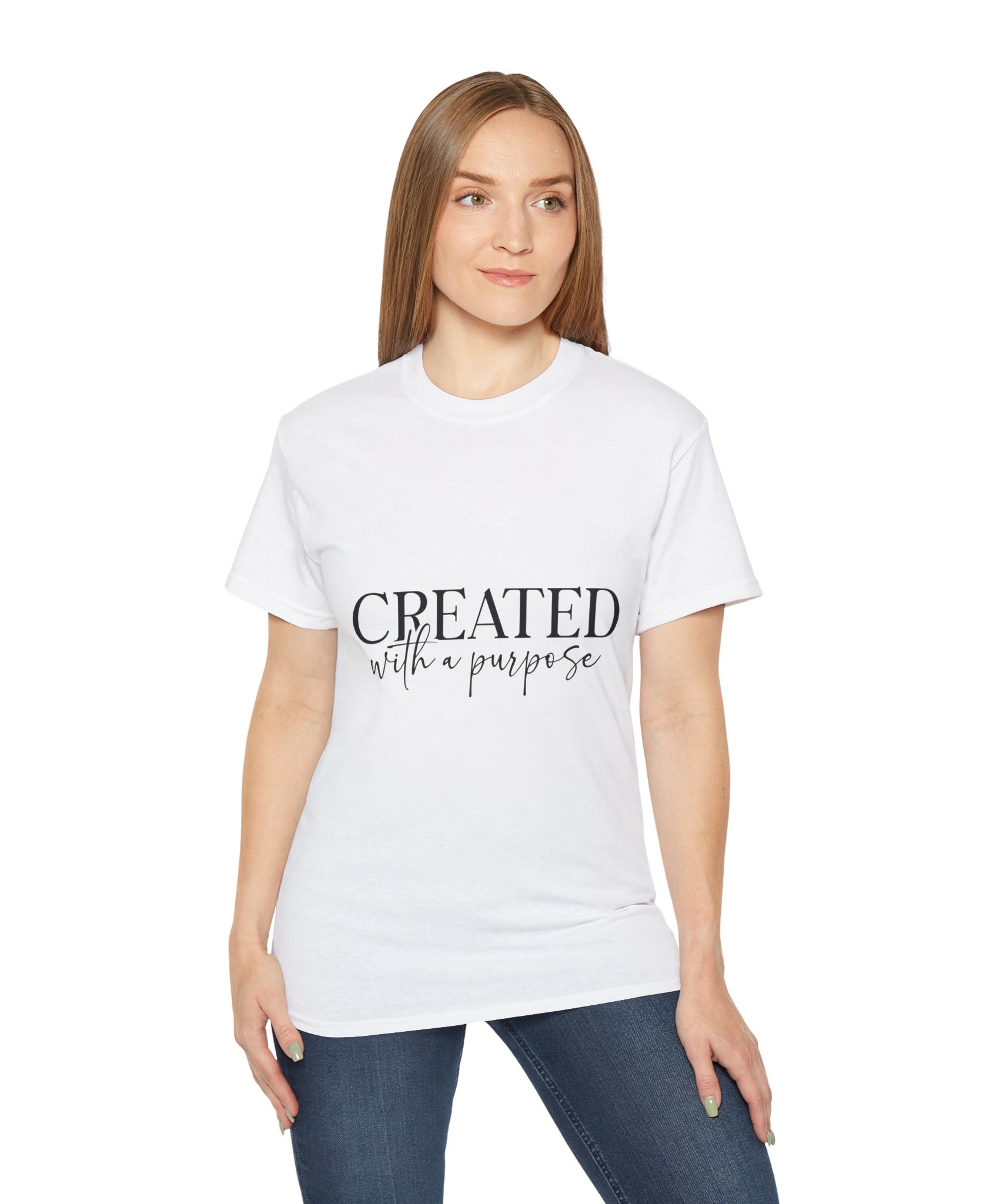 Unisex Created with a Purpose Tee - Inspirational Casual Wear, Christian T-Shirt, Motivational Gift, Faith-Based Apparel, Everyday Comfort - Gallory Hive