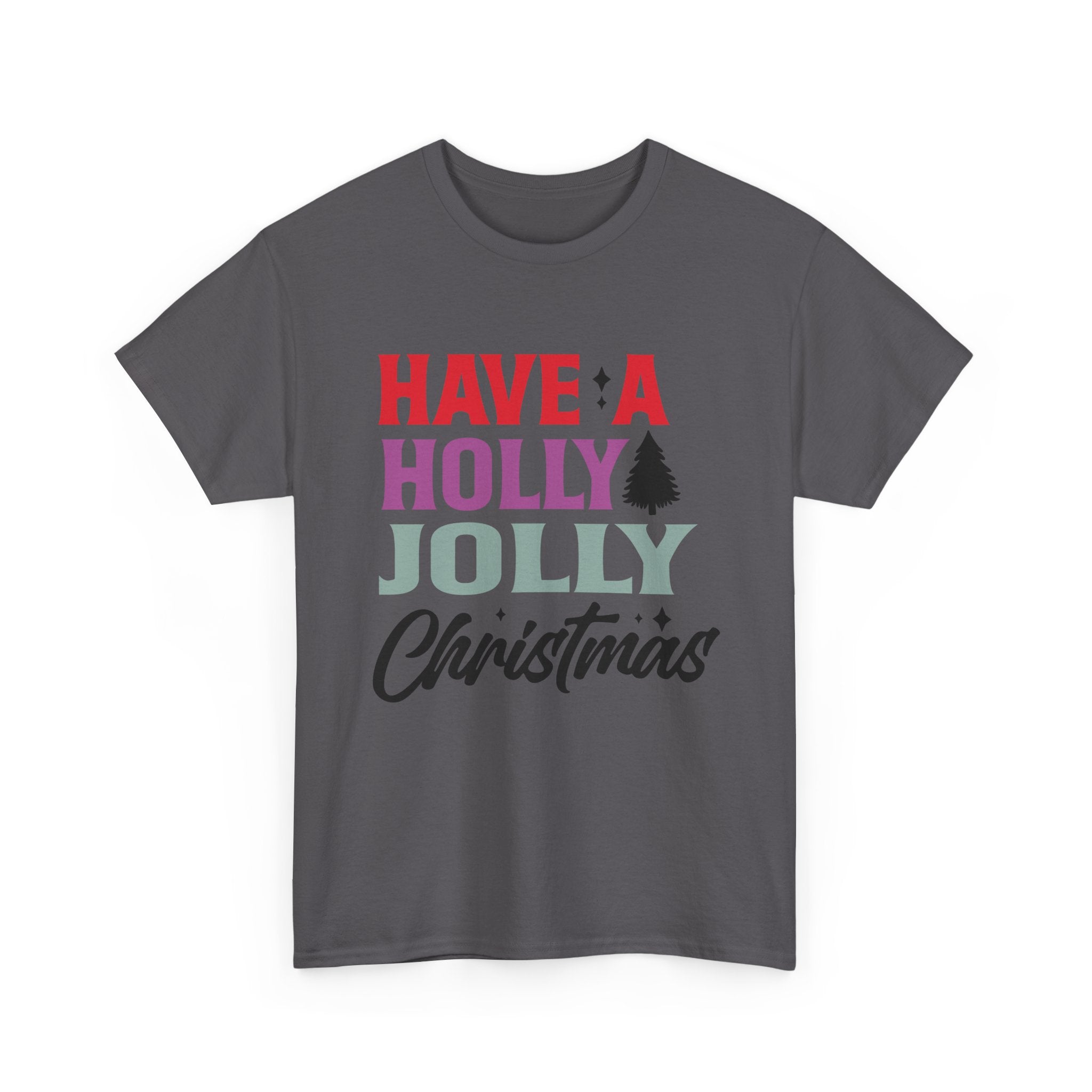 Festive Holly Jolly Christmas Graphic Tee | Gallory Hive