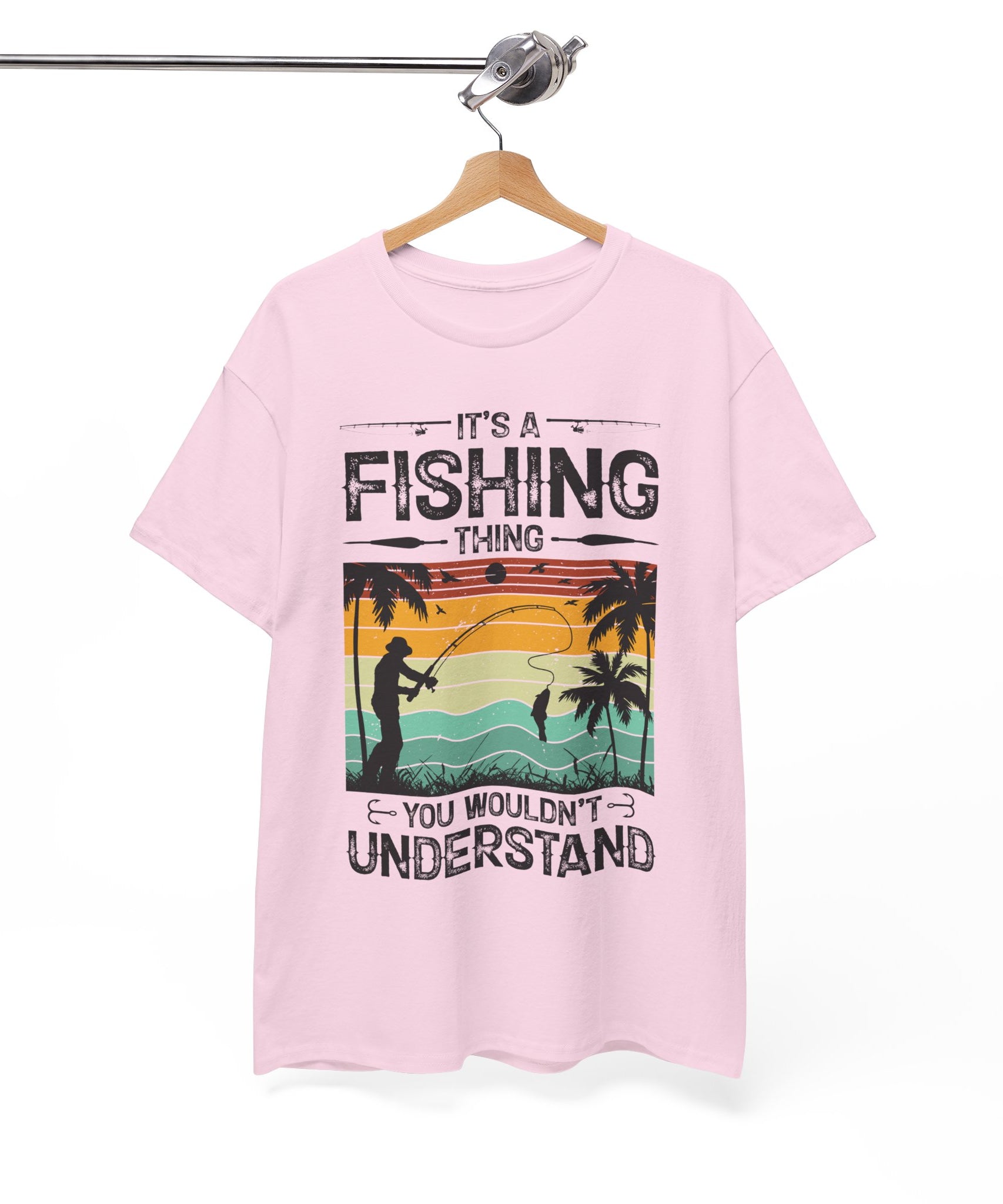 Funny Fishing Shirt – Vintage Sunset Design