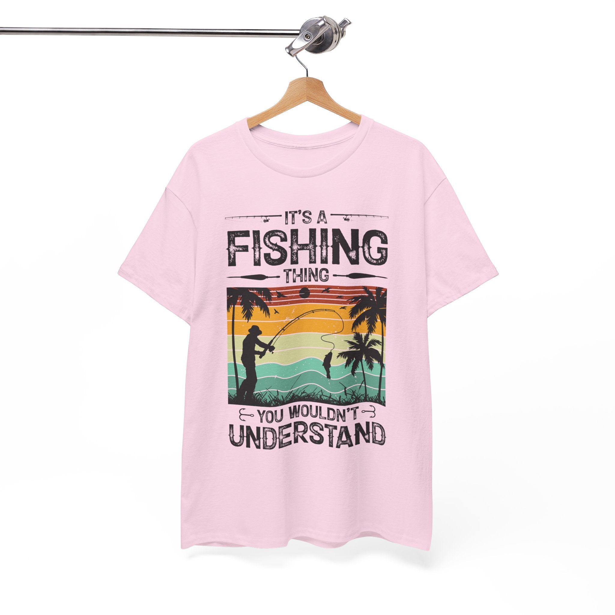 Funny Fishing Shirt – Vintage Sunset Design