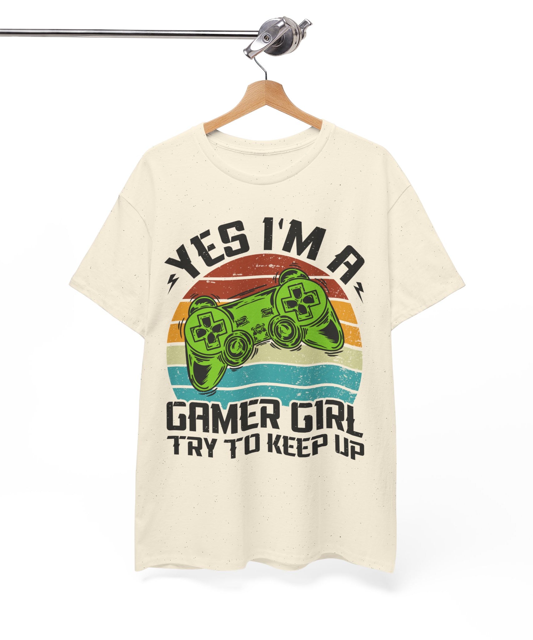 Retro Gamer Girl Tee - Gaming Vibes