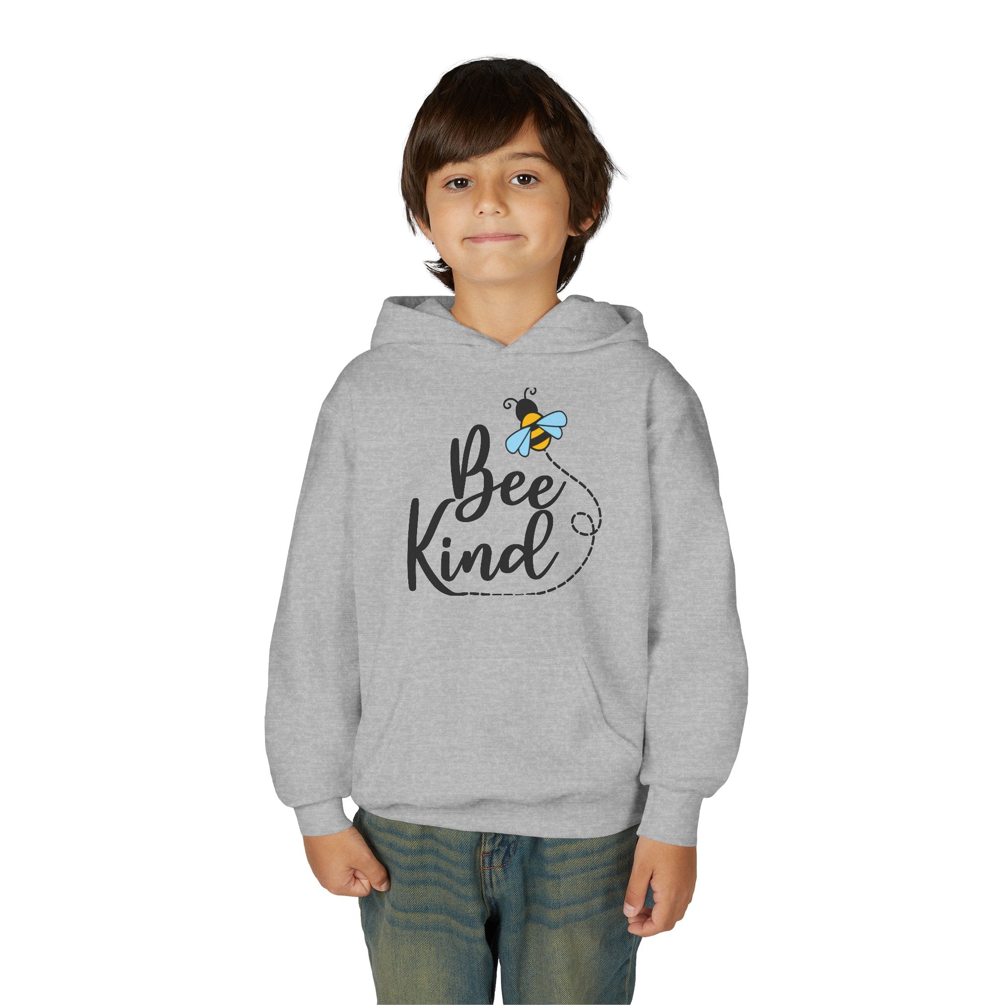 Bee Kind Youth Hooded Sweatshirt - Inspirational Nature Lover Apparel