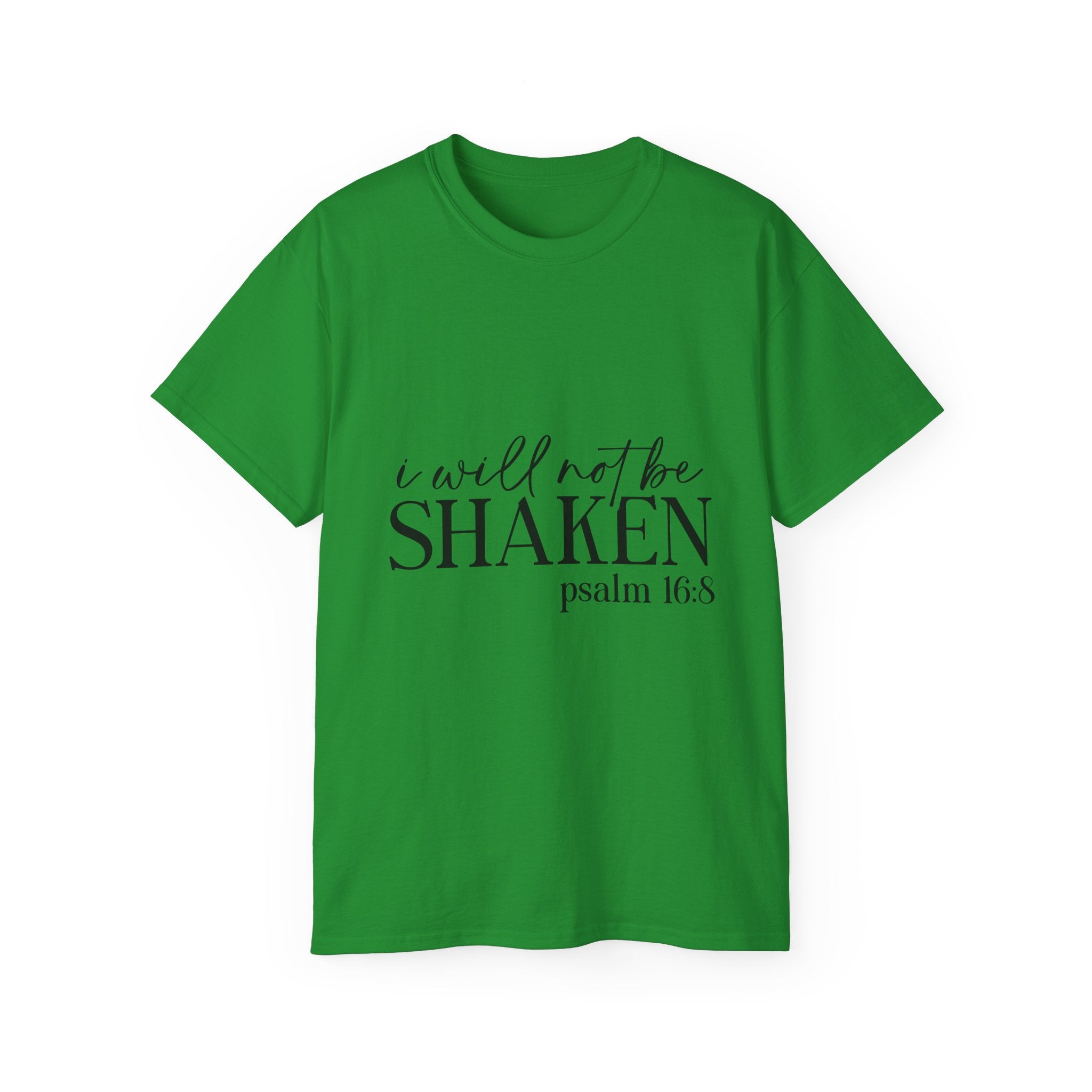 Unisex I will not be shaken Tee - Inspirational Casual Wear, Christian T-Shirt, Motivational Gift, Faith-Based Apparel, Everyday Comfort