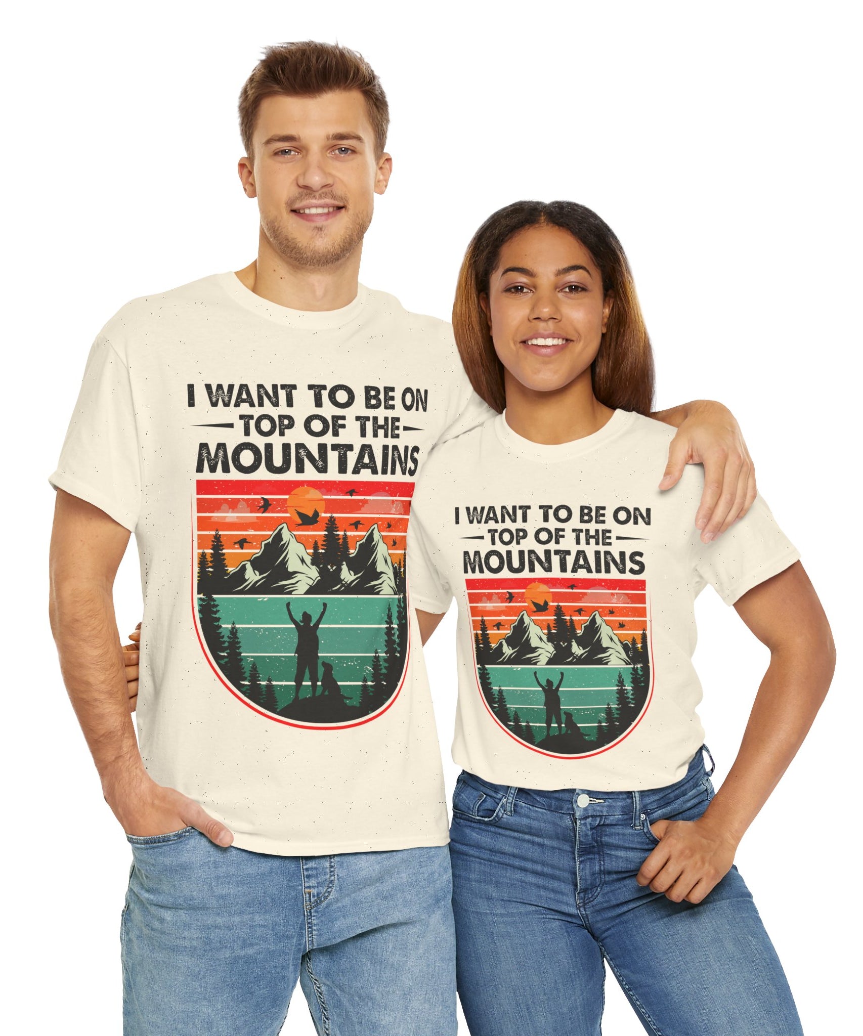 Retro Mountains T-Shirt - Adventure Vibes Tee