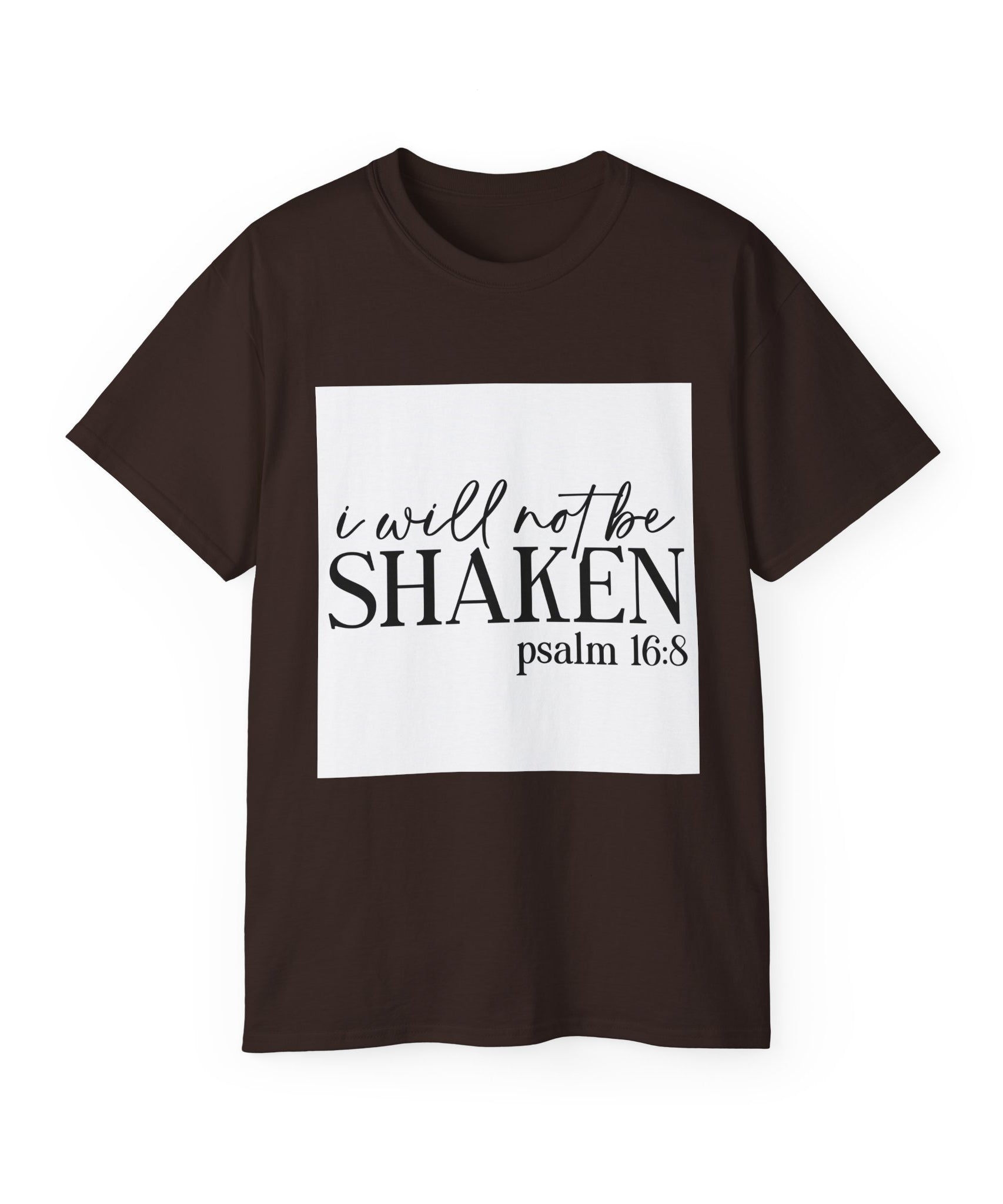 Unisex I will not be shaken Tee - Inspirational Casual Wear, Christian T-Shirt, Motivational Gift, Faith-Based Apparel, Everyday Comfort - Gallory Hive